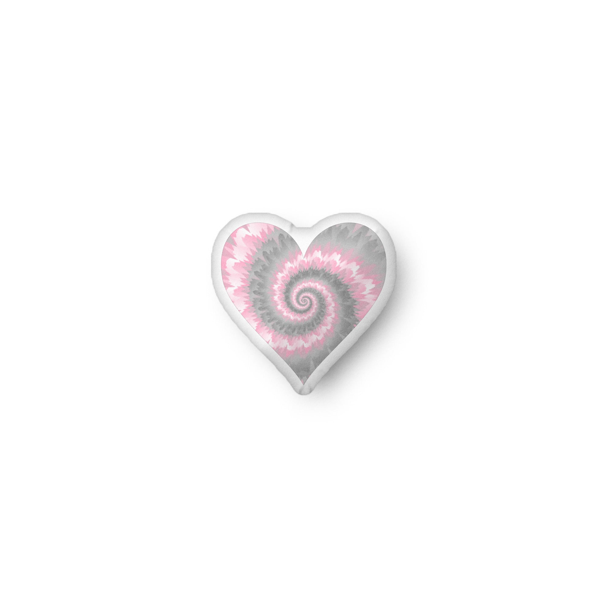 Custom-shaped pillow-Tie Dye Demigirl Heart