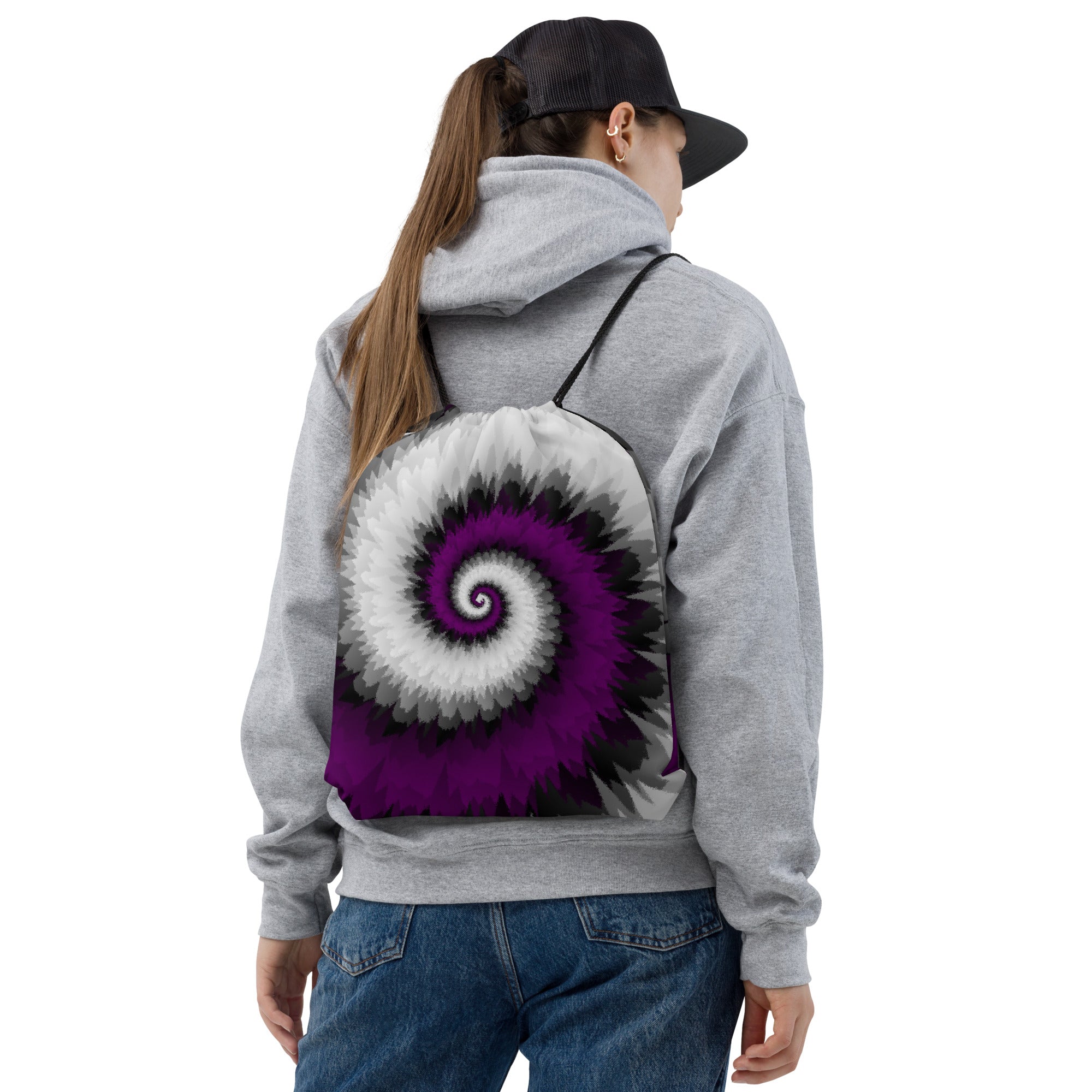 Drawstring Bag-Tie Dye Spiral-Asexual