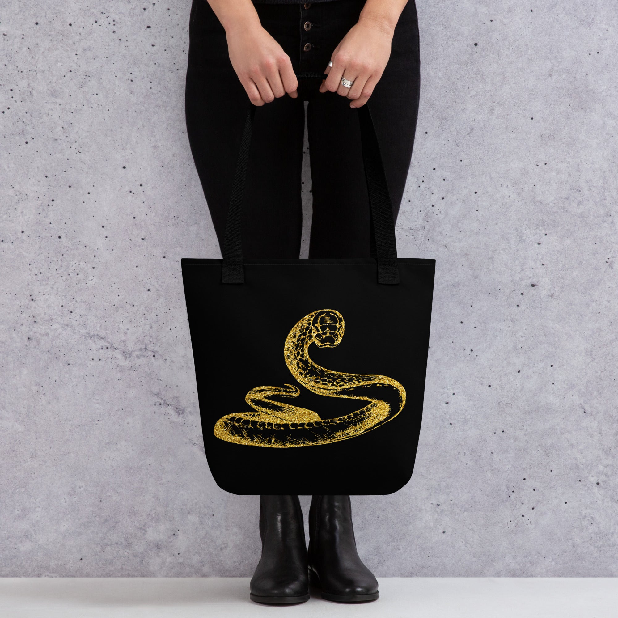 Tote bag- Snake Black