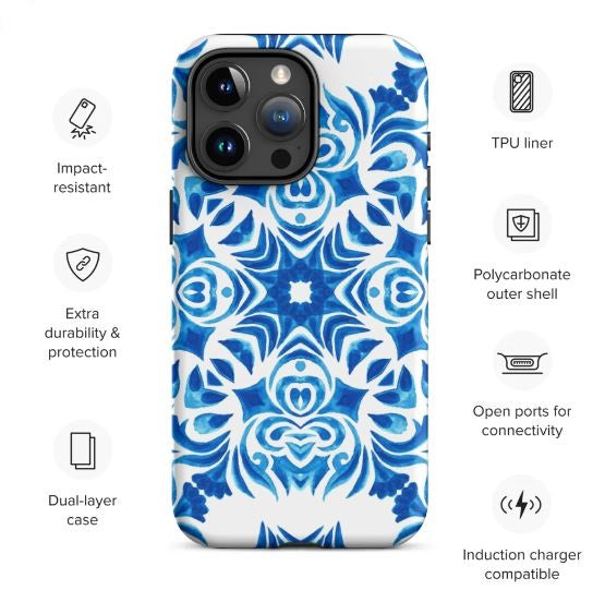 Tough Case for iPhone®- Majolica Pattern III