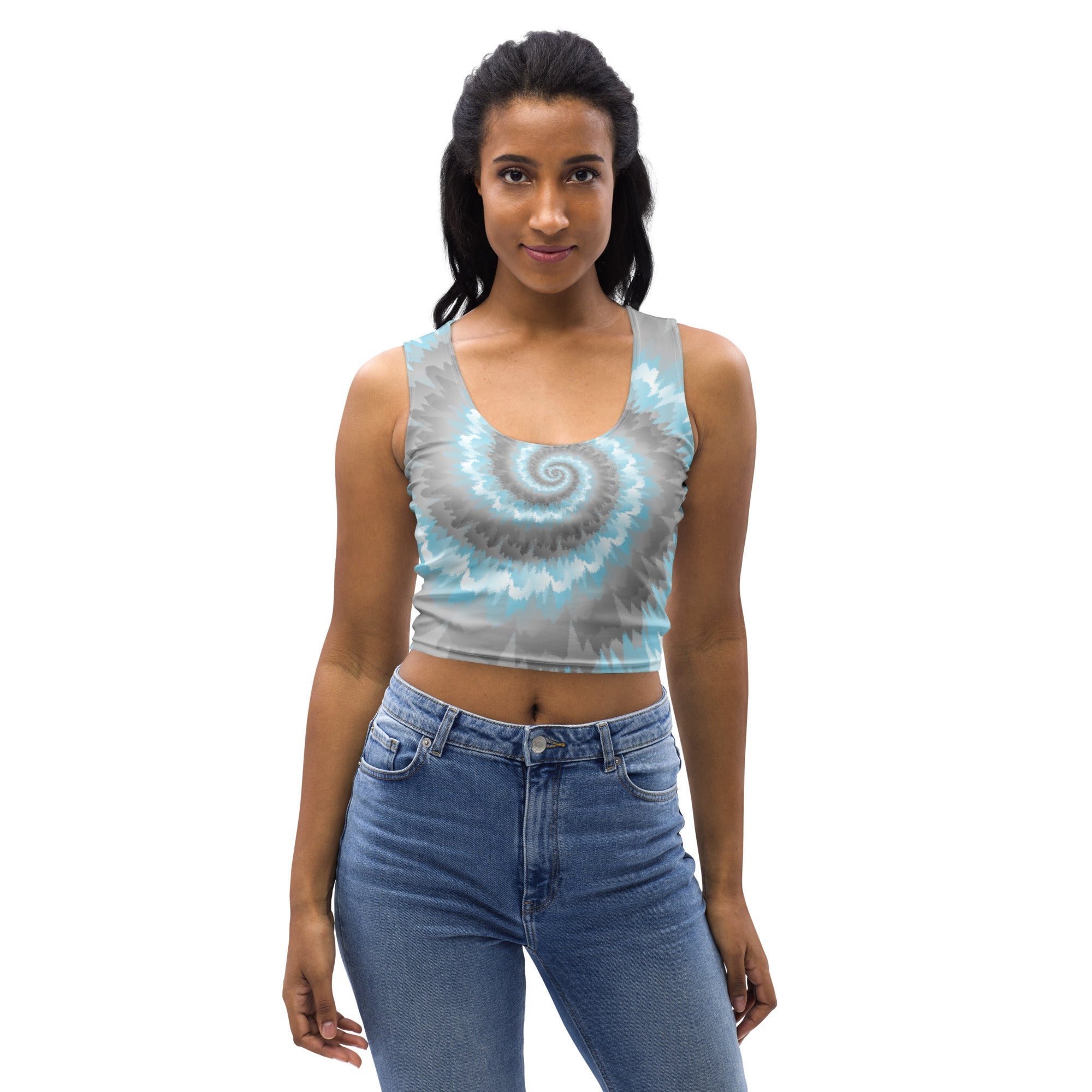 Crop Top-Tie Dye Spiral - Demiboy