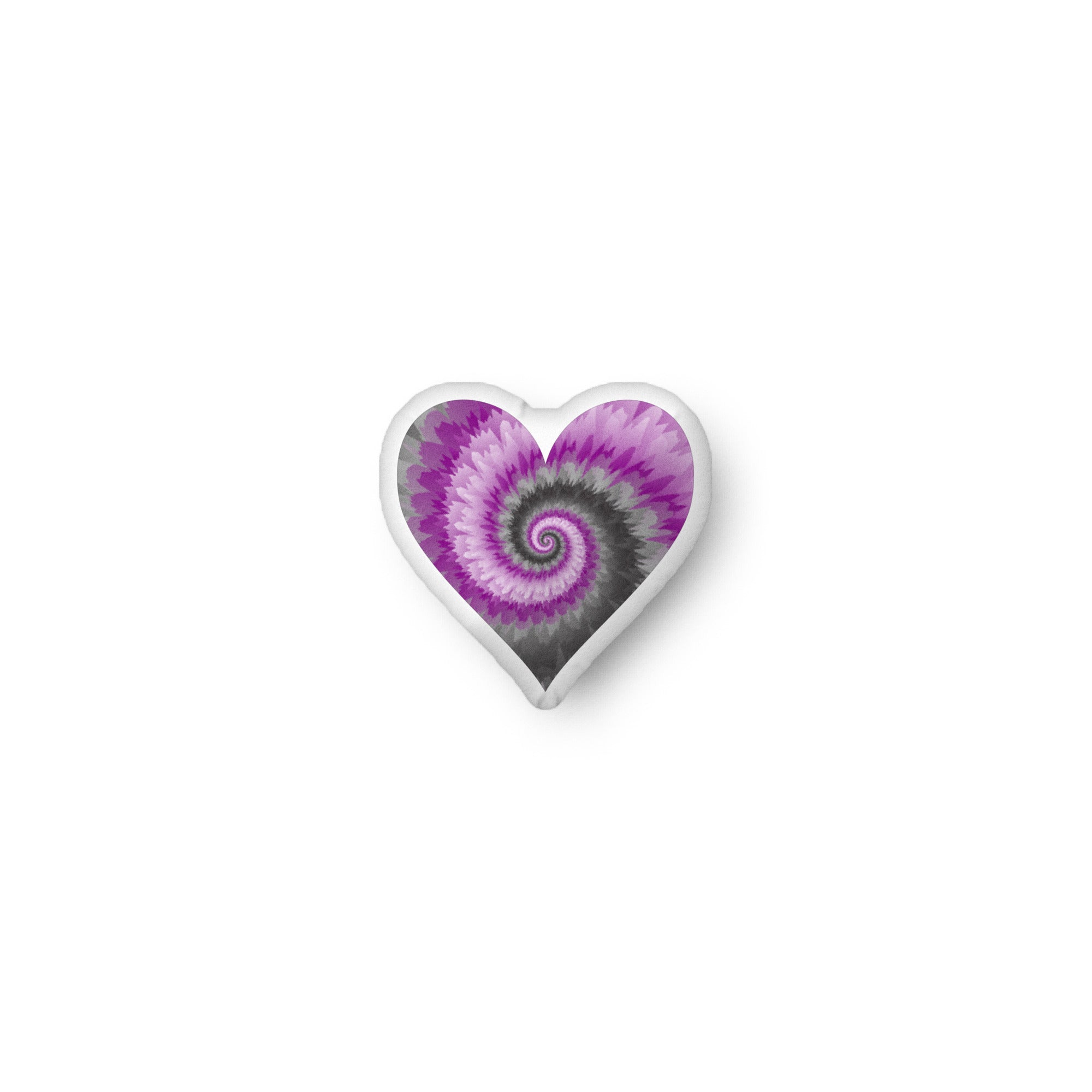 Custom-shaped pillow-Tie Dye Demisexual Heart