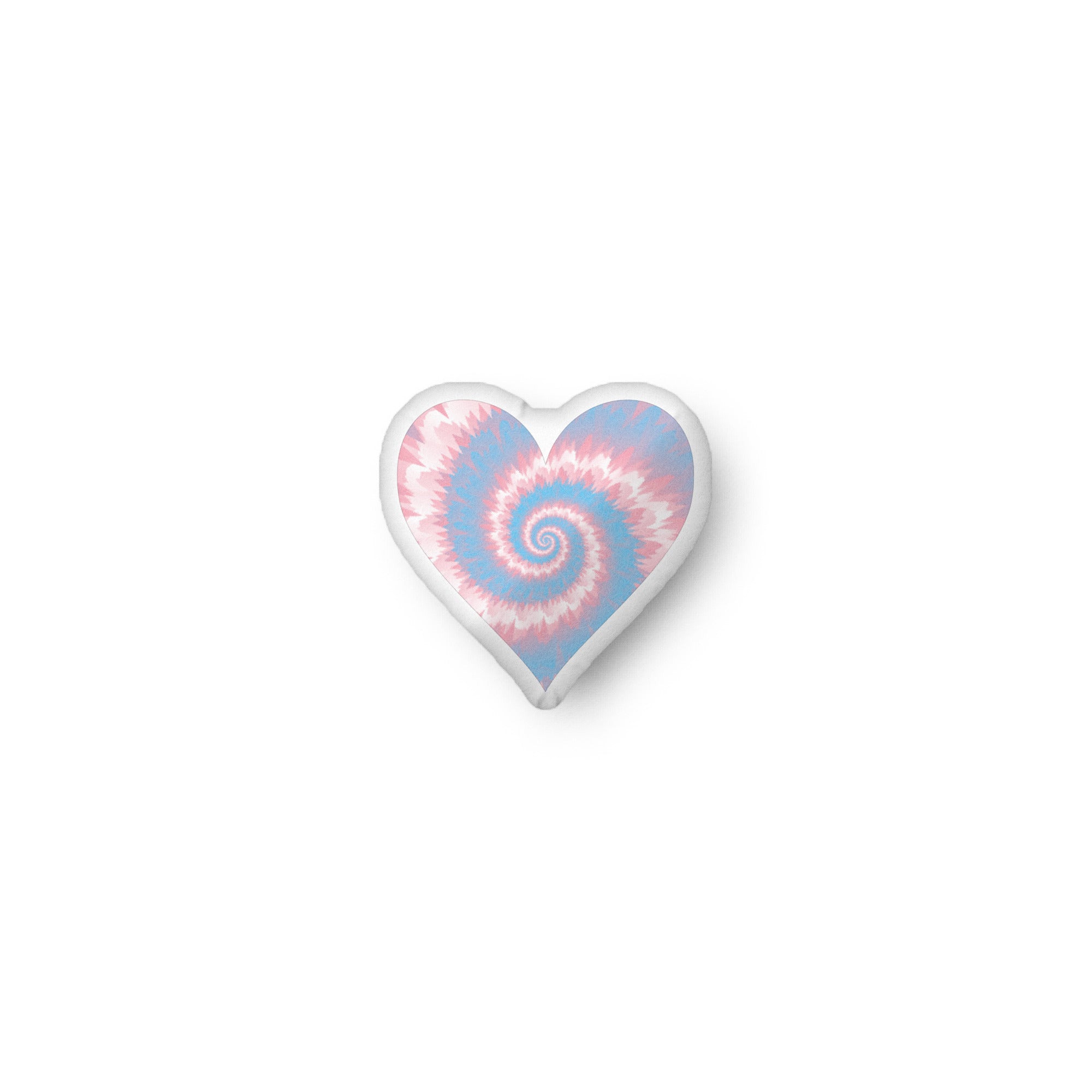 Custom-shaped pillow-Tie Dye Transgender Heart