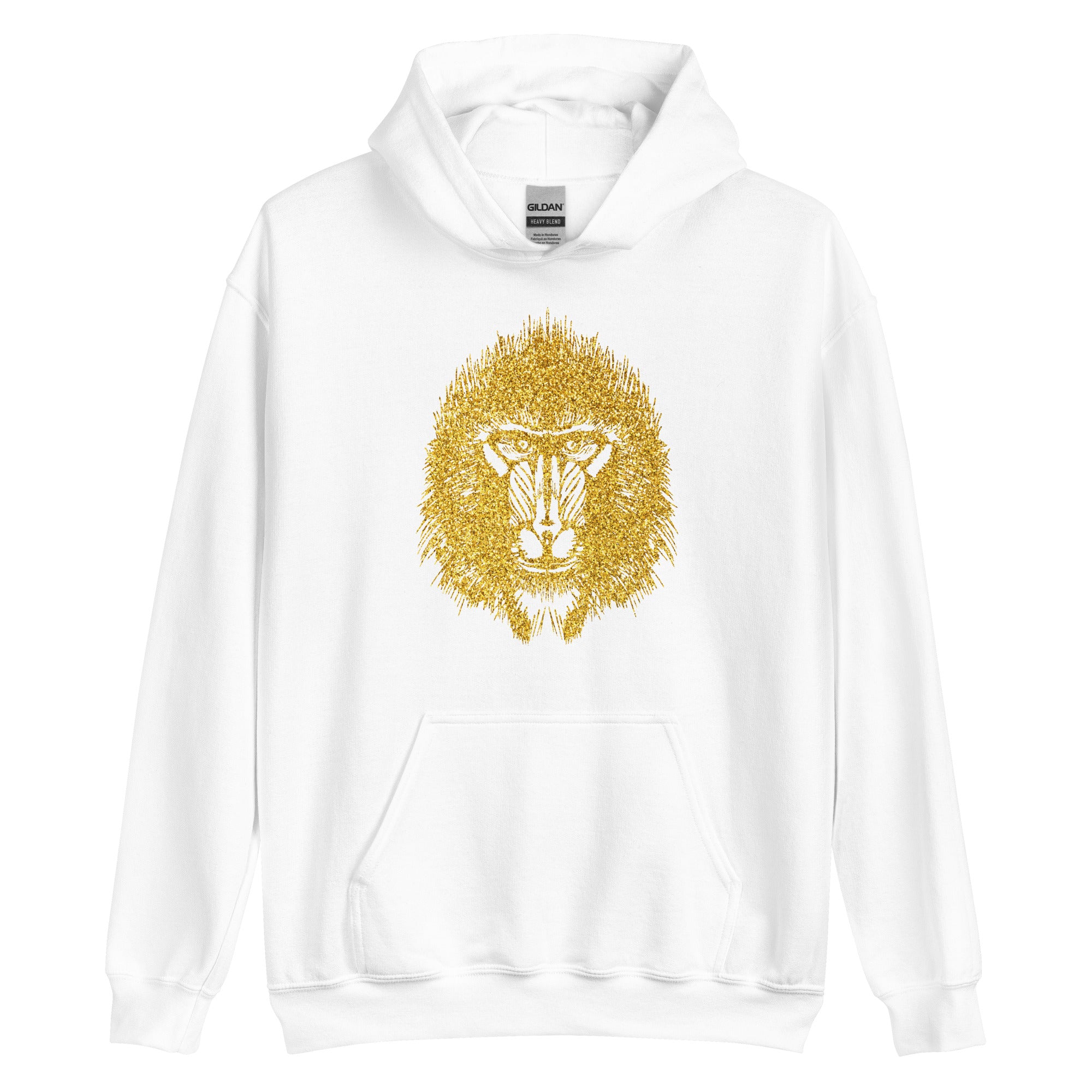 Unisex Hoodie- Baboon Gold Print