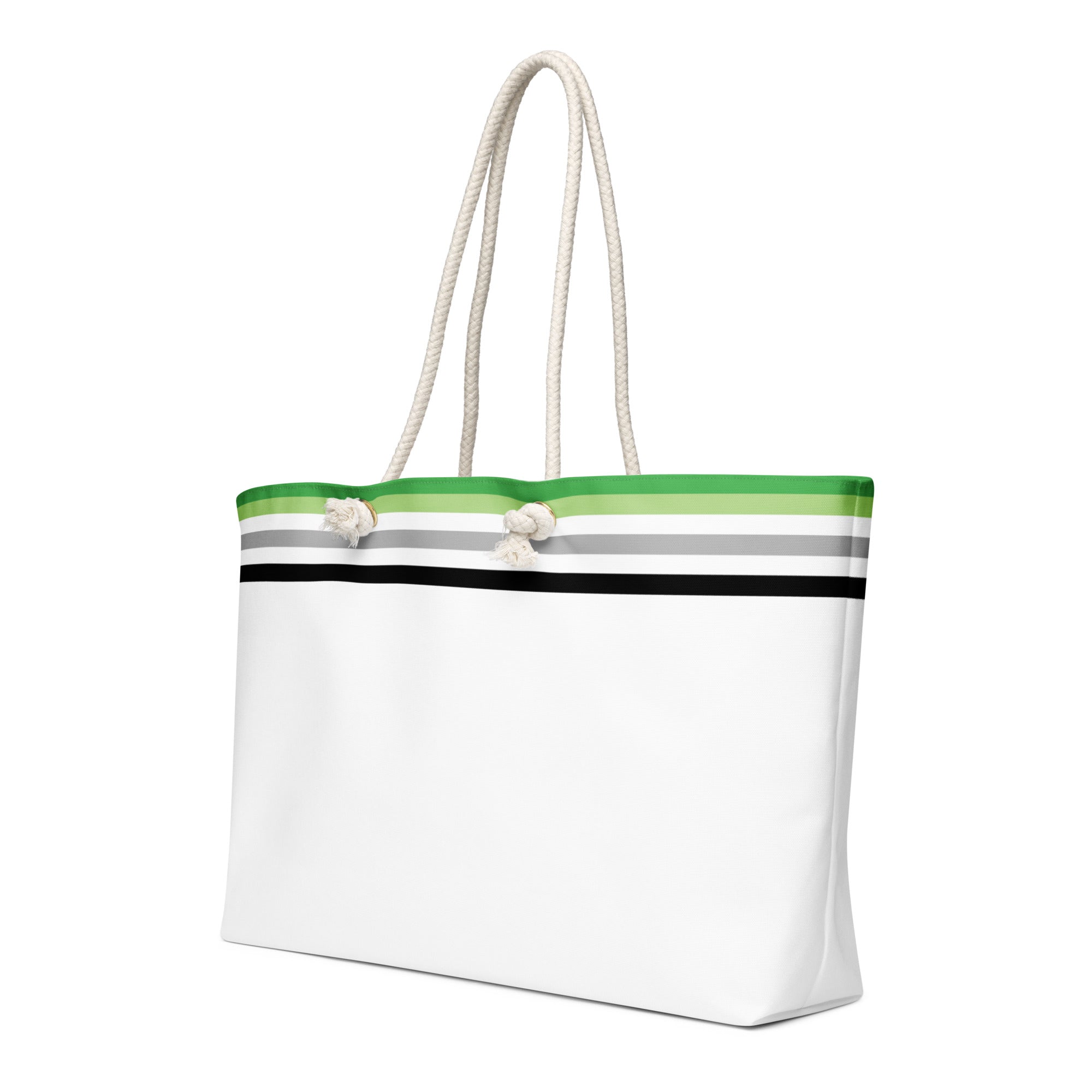 Oversized weekender bag-Aromantic Flag Stripe