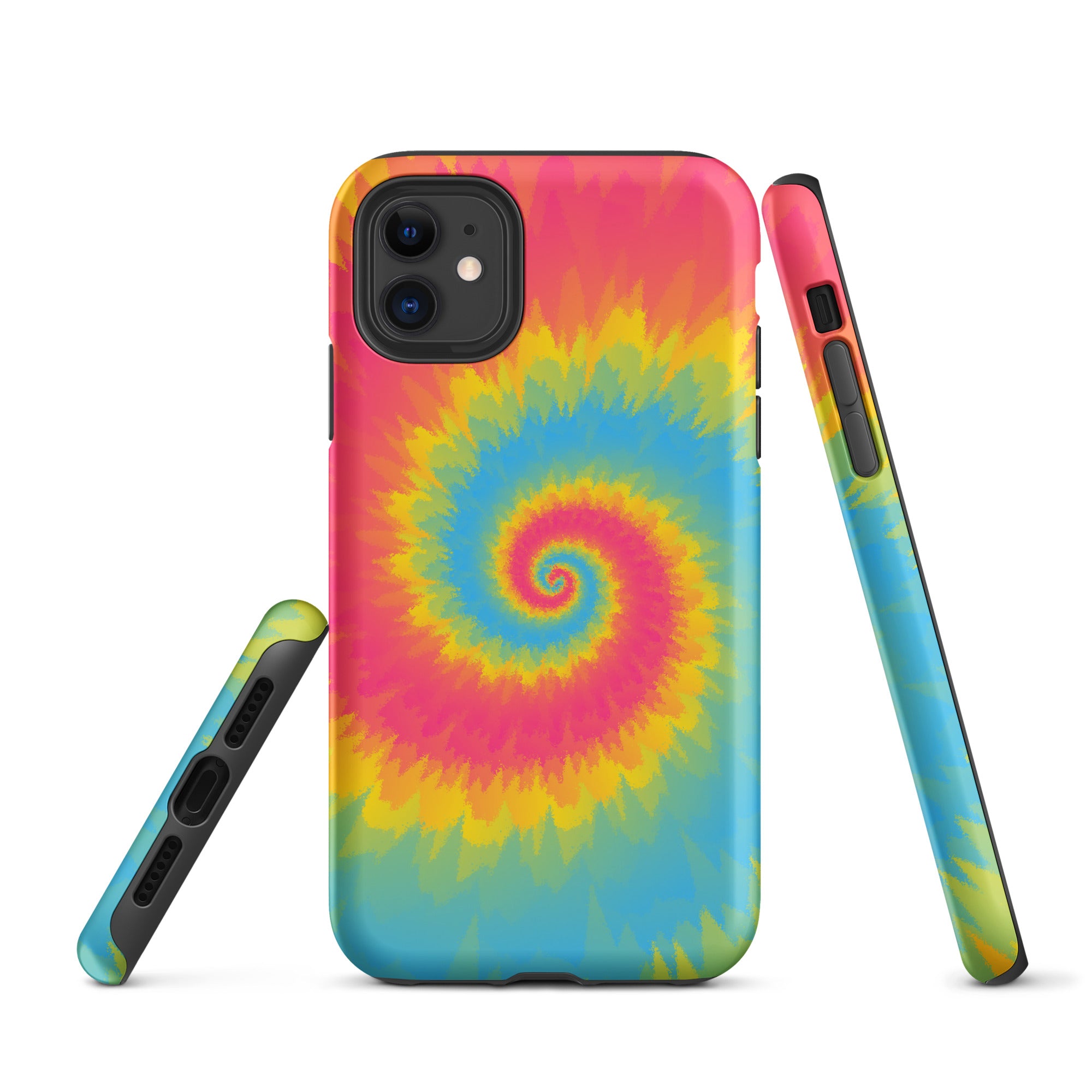 Tough Case for iPhone®-Tie Dye Spiral - Pansexual