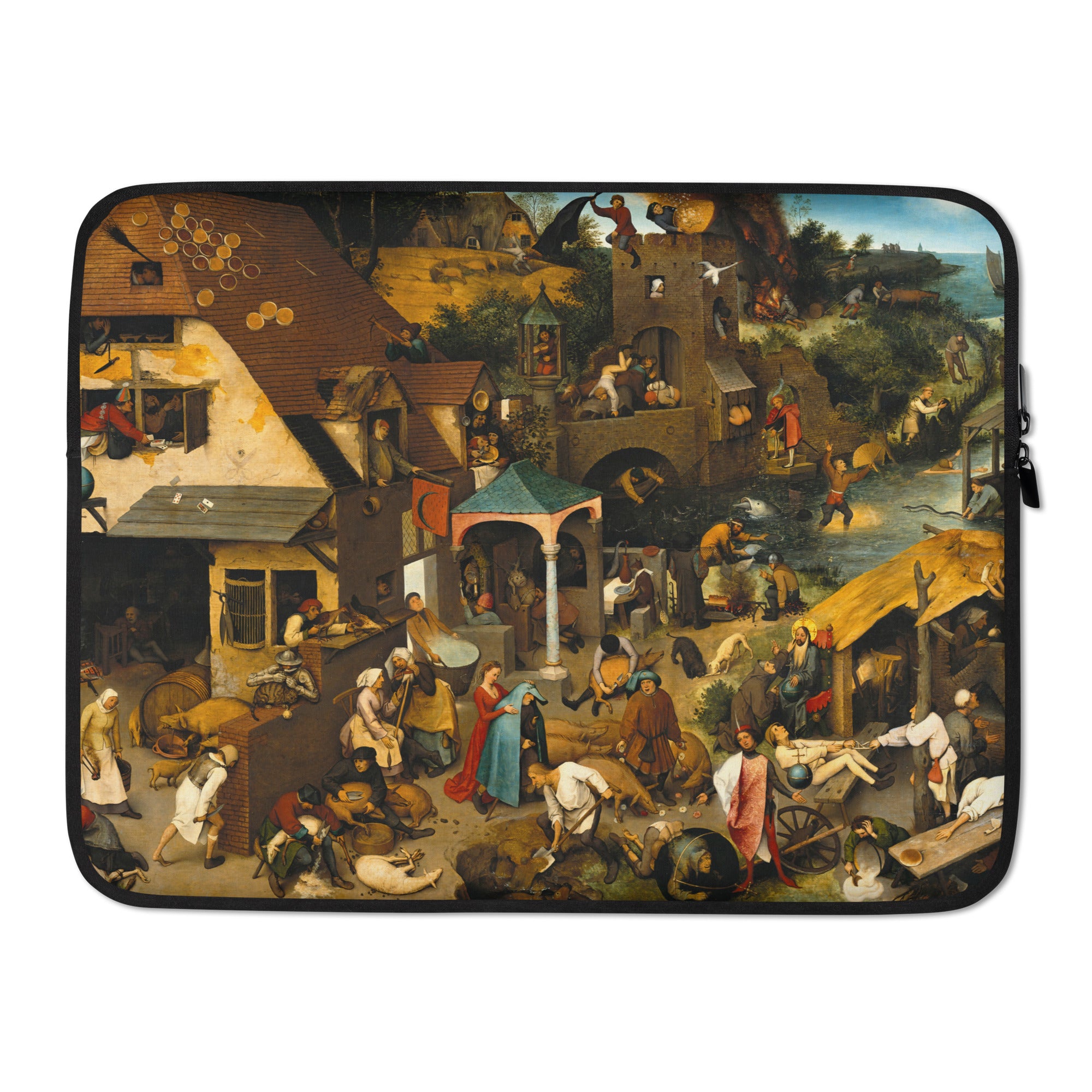 Laptop Sleeve-Pieter Bruegel the Elder-Netherlandish Proverbs