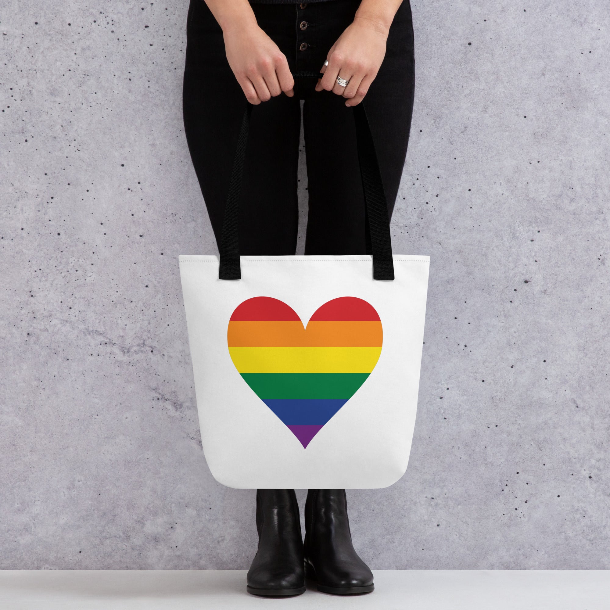 Tote bag- Pride Rainbow Heart