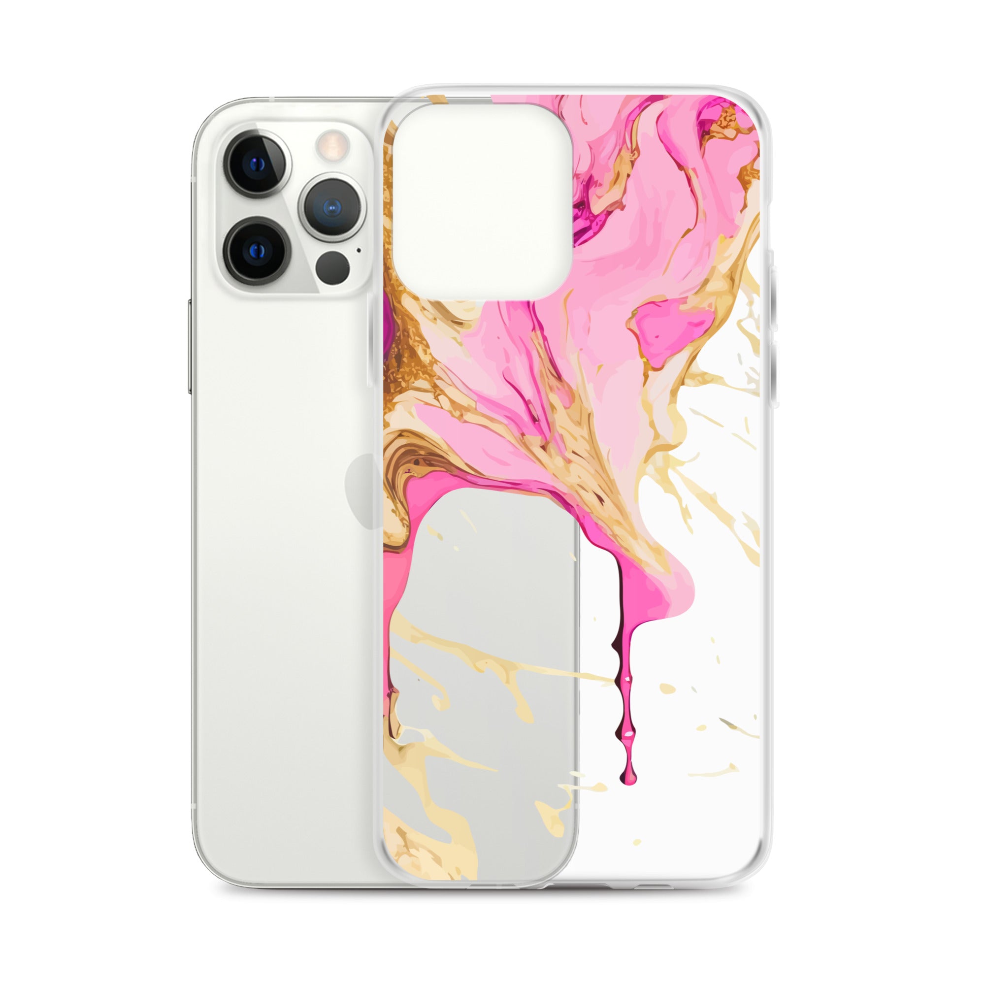 Clear Case for iPhone®- Alchohol Ink Design II