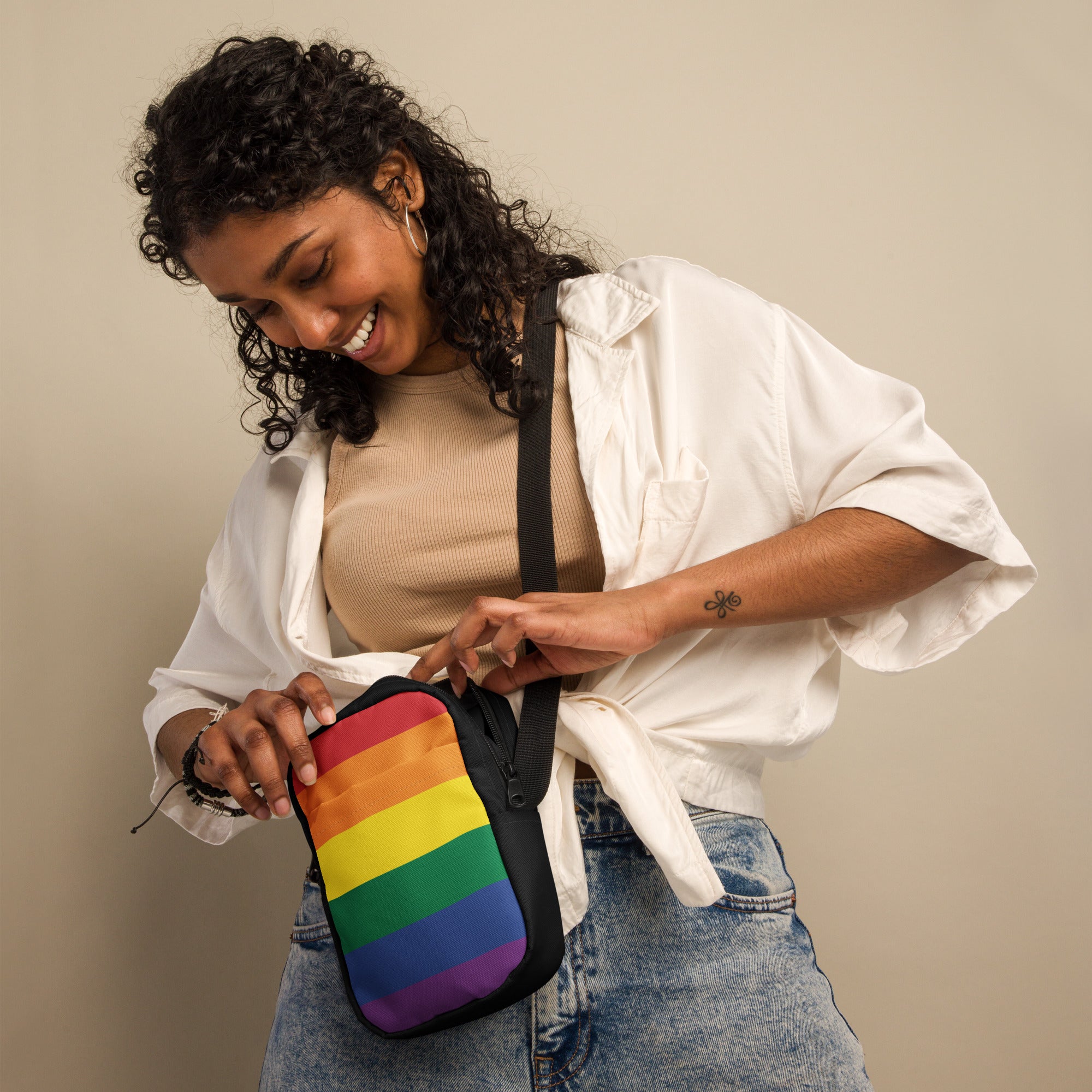 Utility crossbody bag- Pride Rainbow