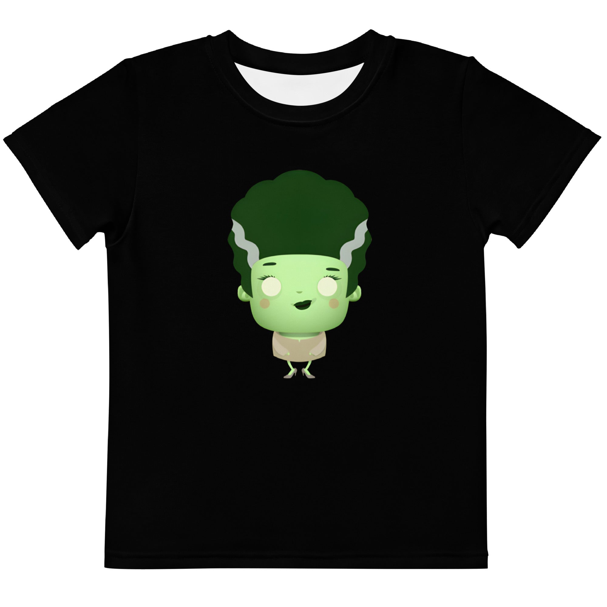 Kids crew neck t-shirt-Spooky Halloween Monster-Bride