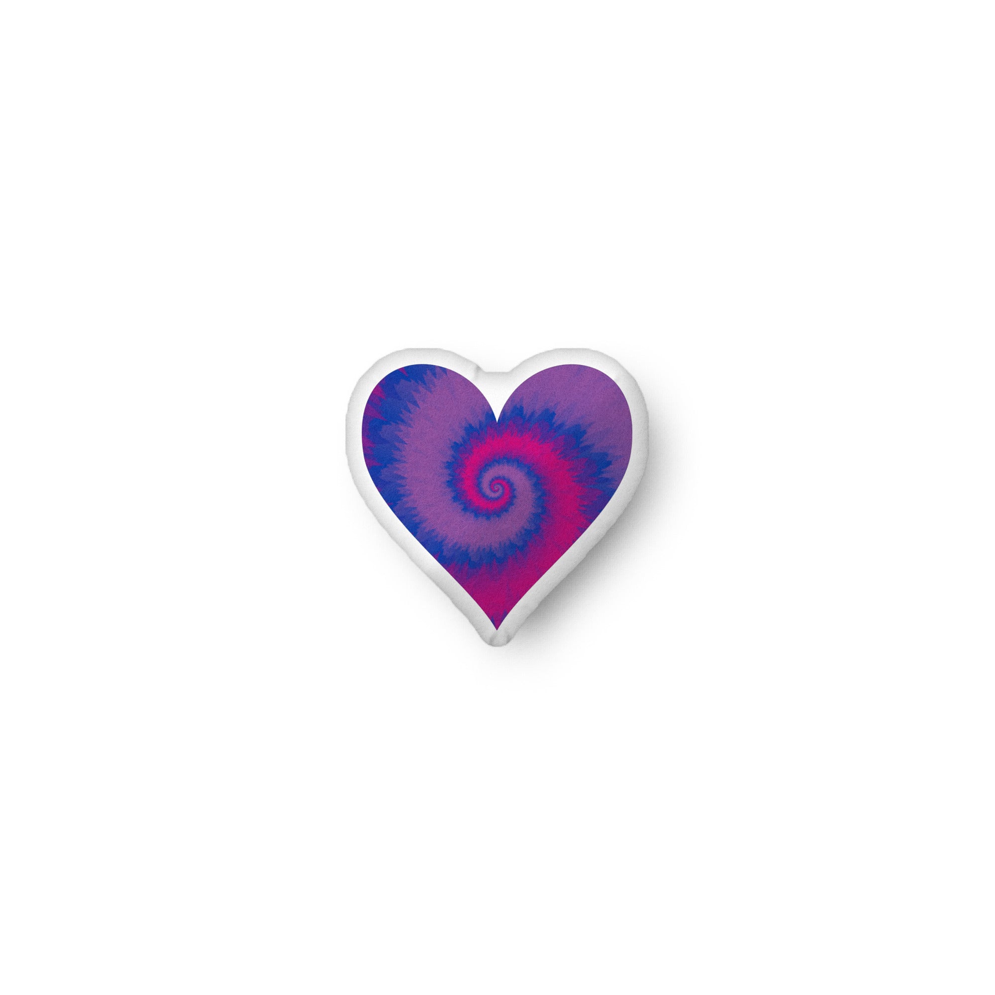 Custom-shaped pillow-Tie Dye Bisexual Heart