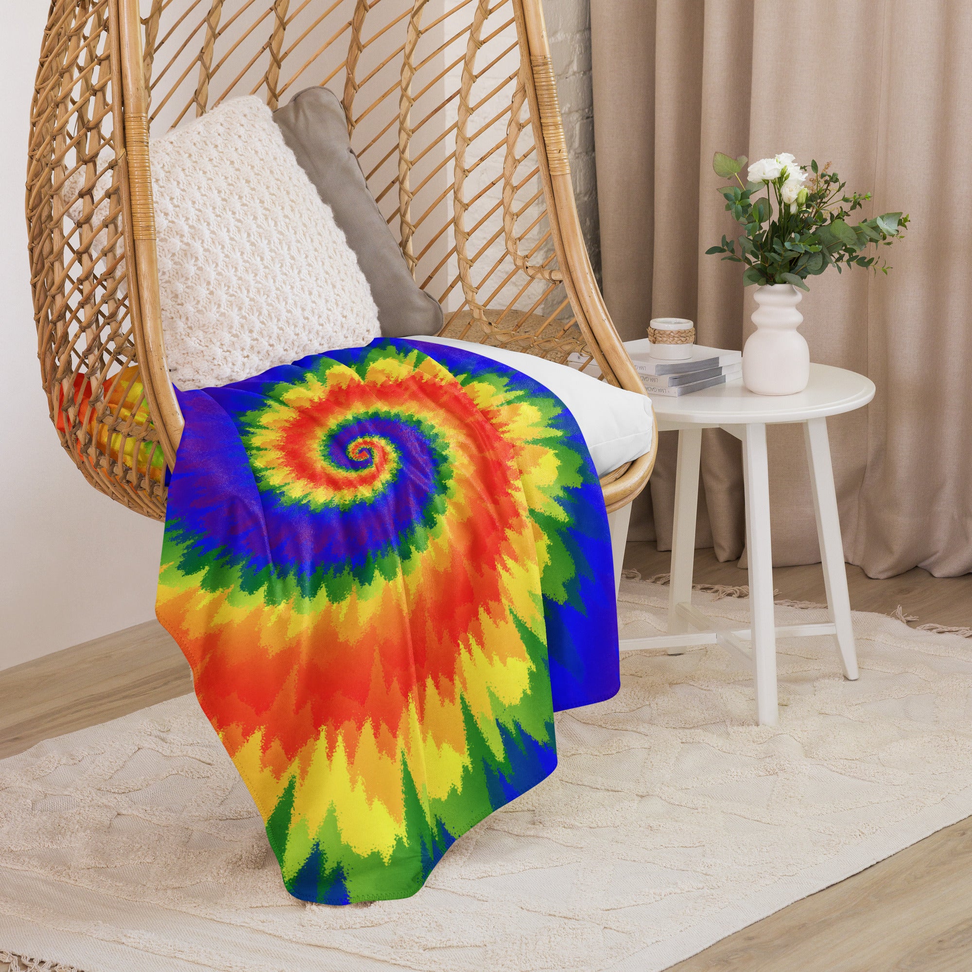 Sherpa blanket- Tie Dye Spiral-LGBTQ