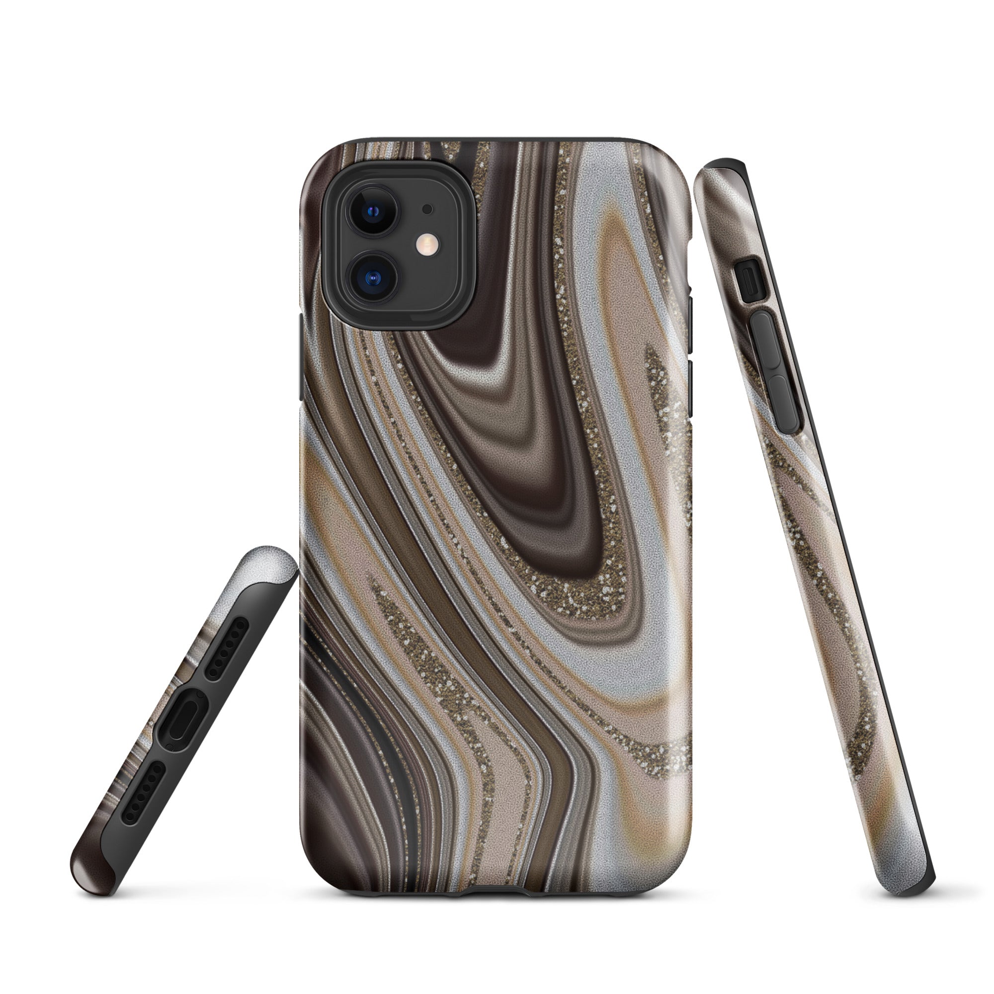 Tough Case for iPhone®- Abstract leather