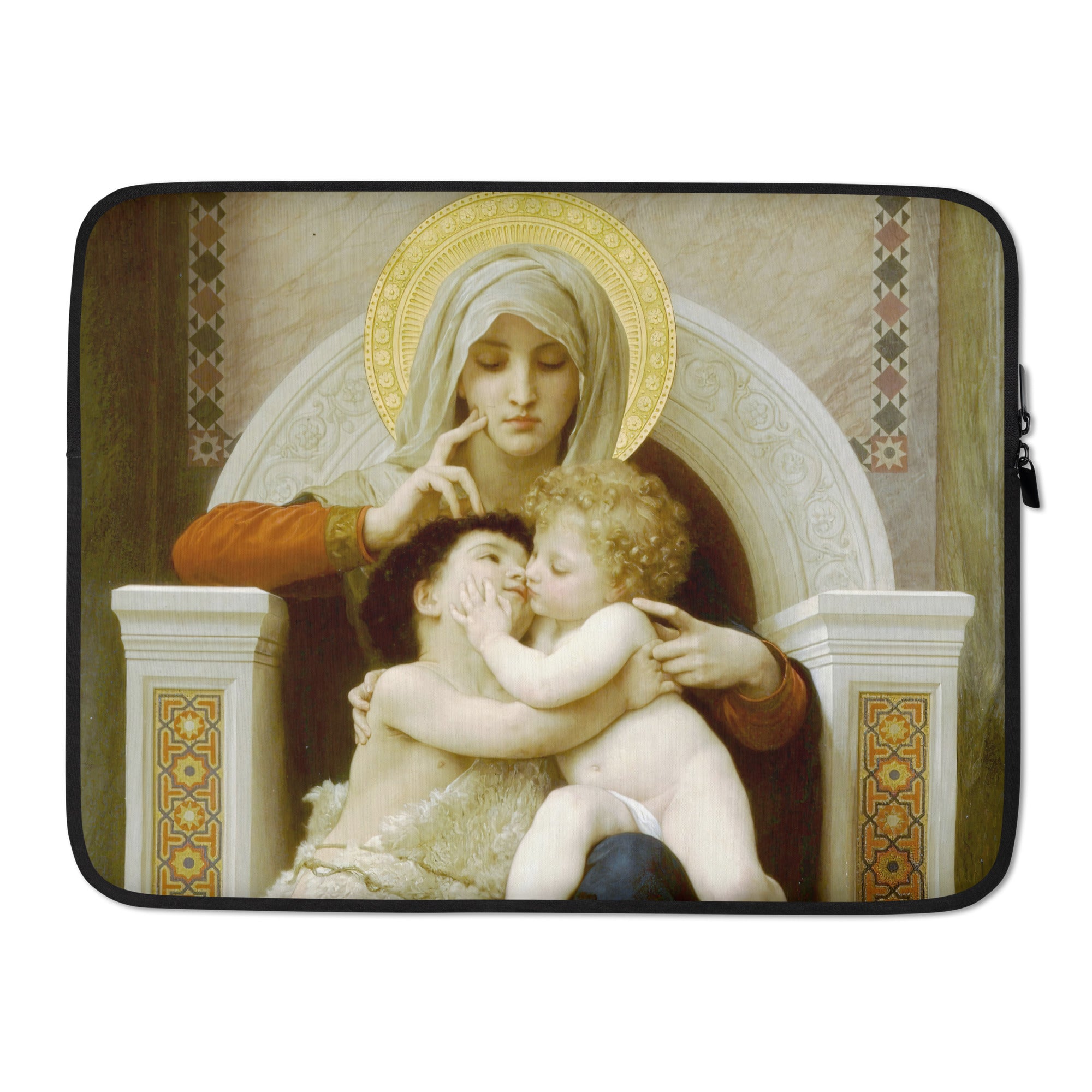 Laptop Sleeve-William-Adolphe Bouguereau-Madonna with Child and John th Baptist