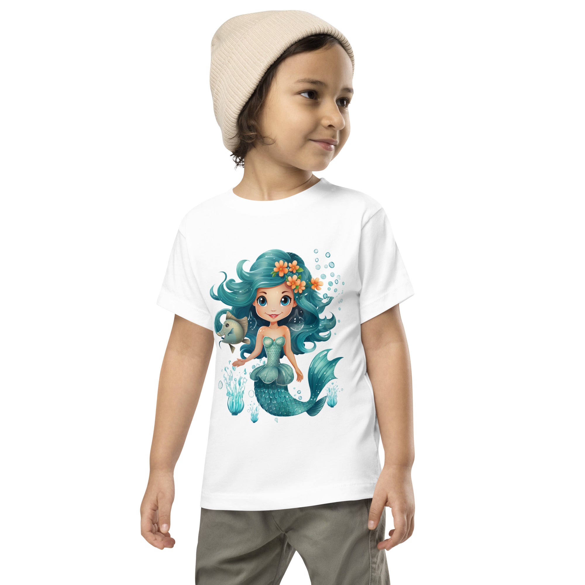 Toddler Short Sleeve Tee- Cute Mermaid
