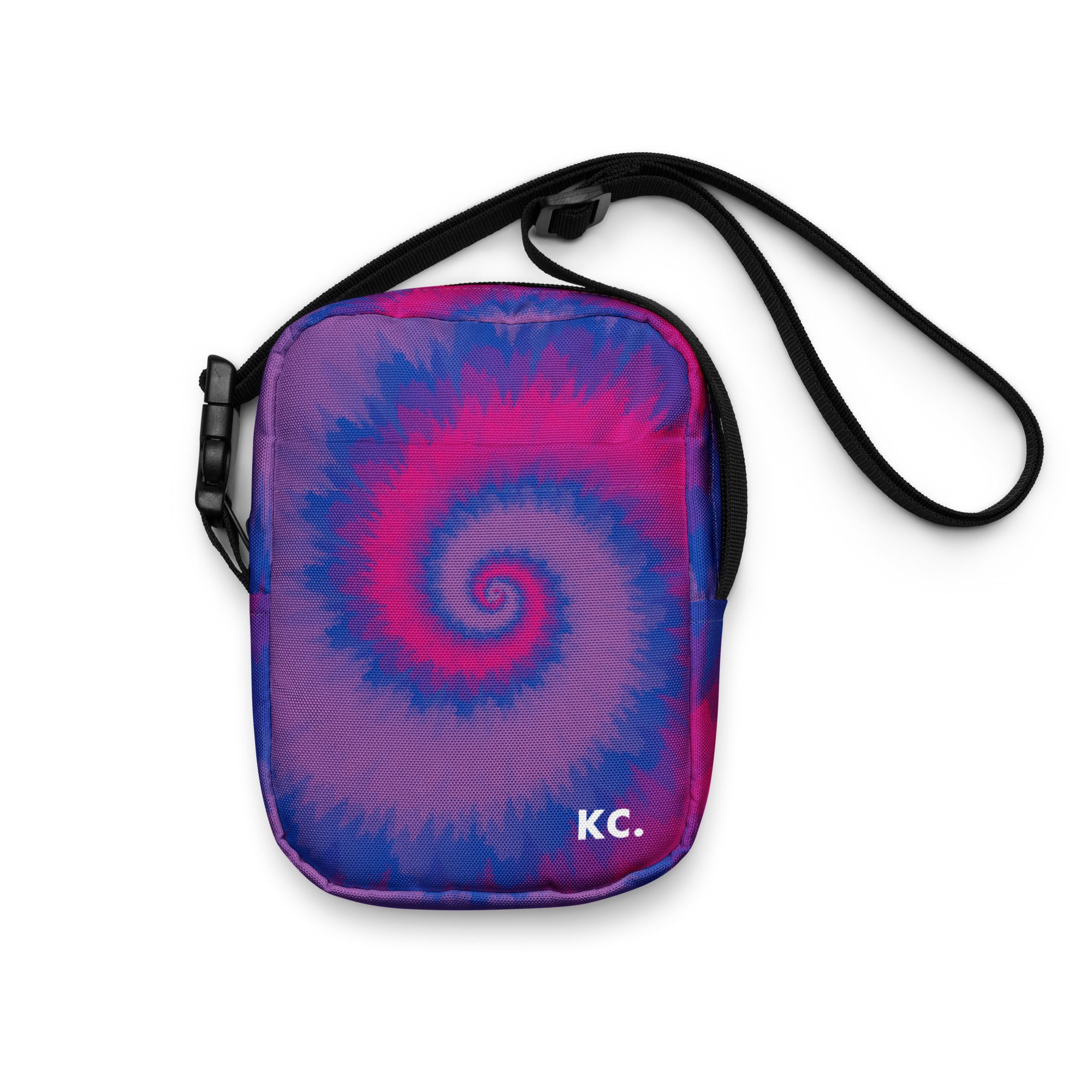 Utility crossbody bag-Tie Dye Spiral - Bisexual
