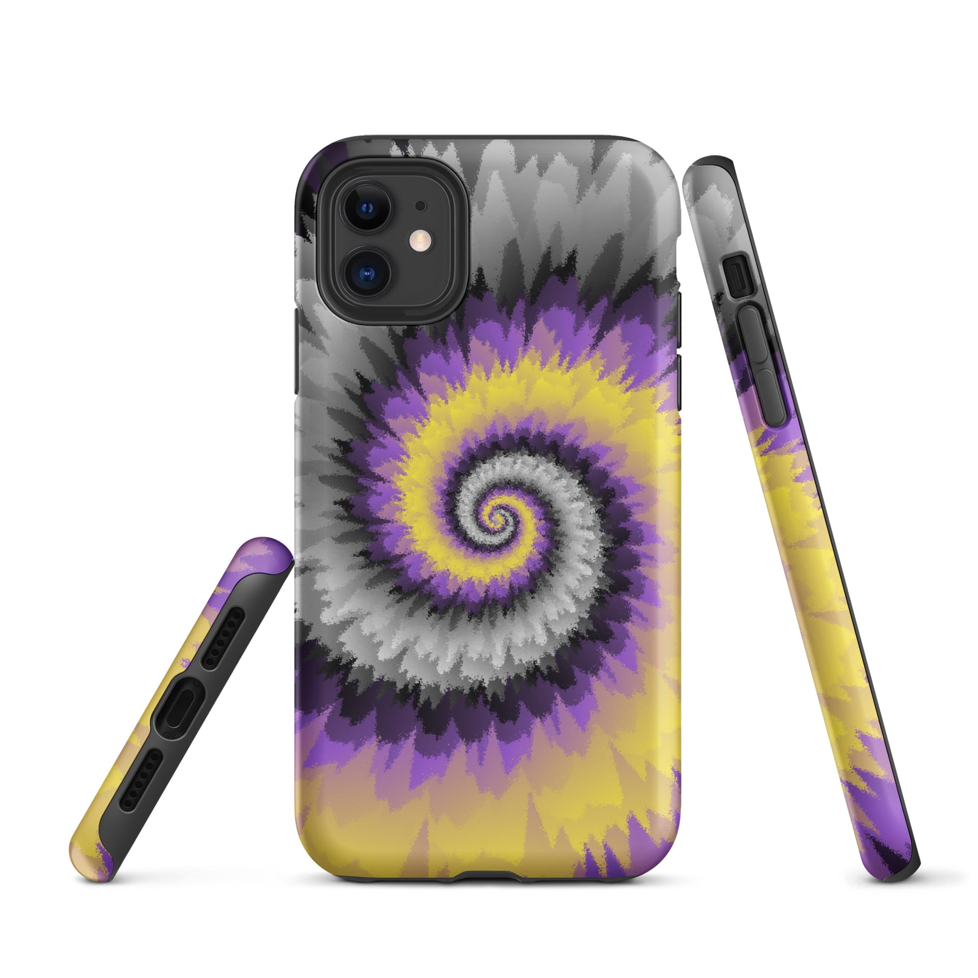 Tough Case for iPhone®-Tie Dye Spiral - Nonbinary