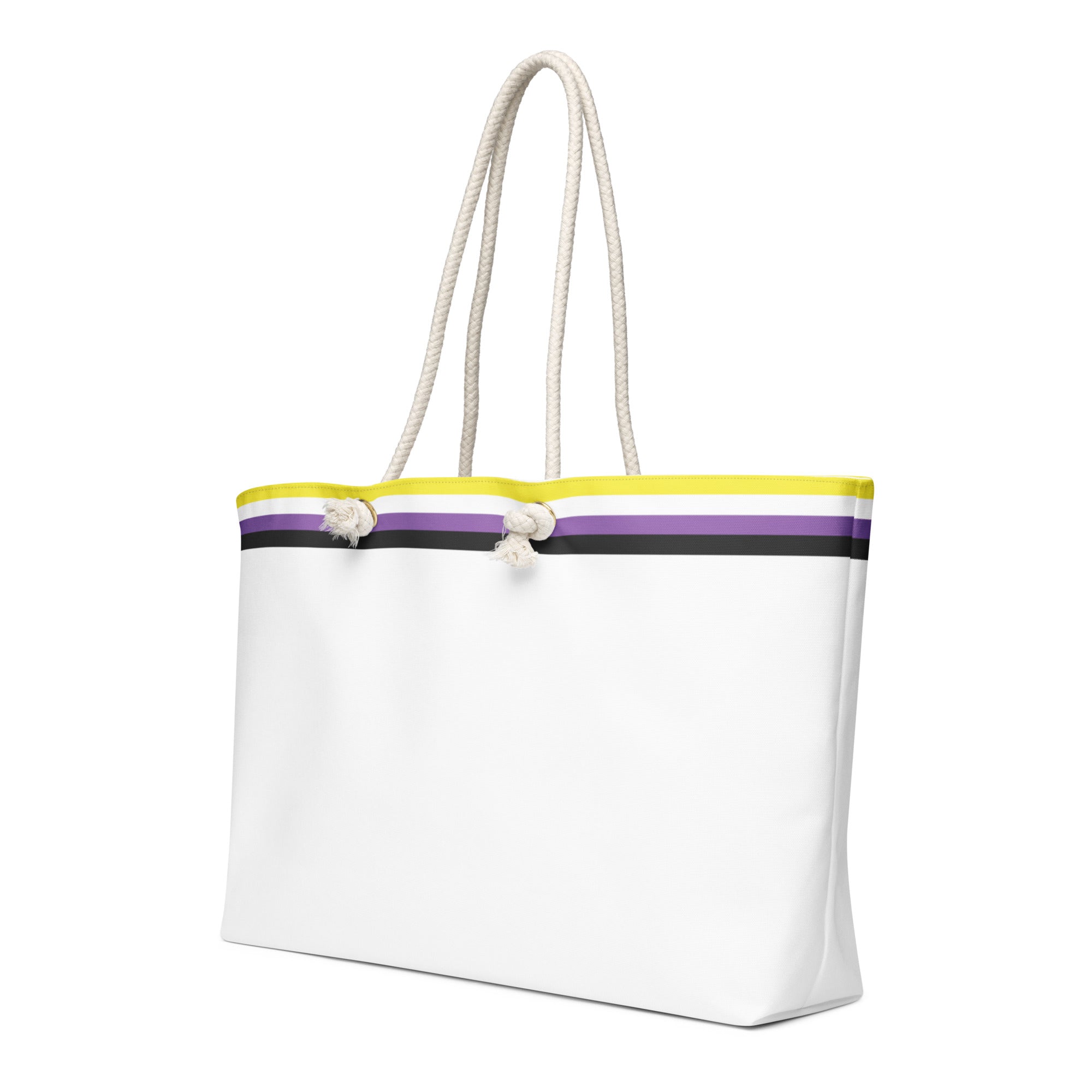 Oversized weekender bag-Non Binary Flag Stripe