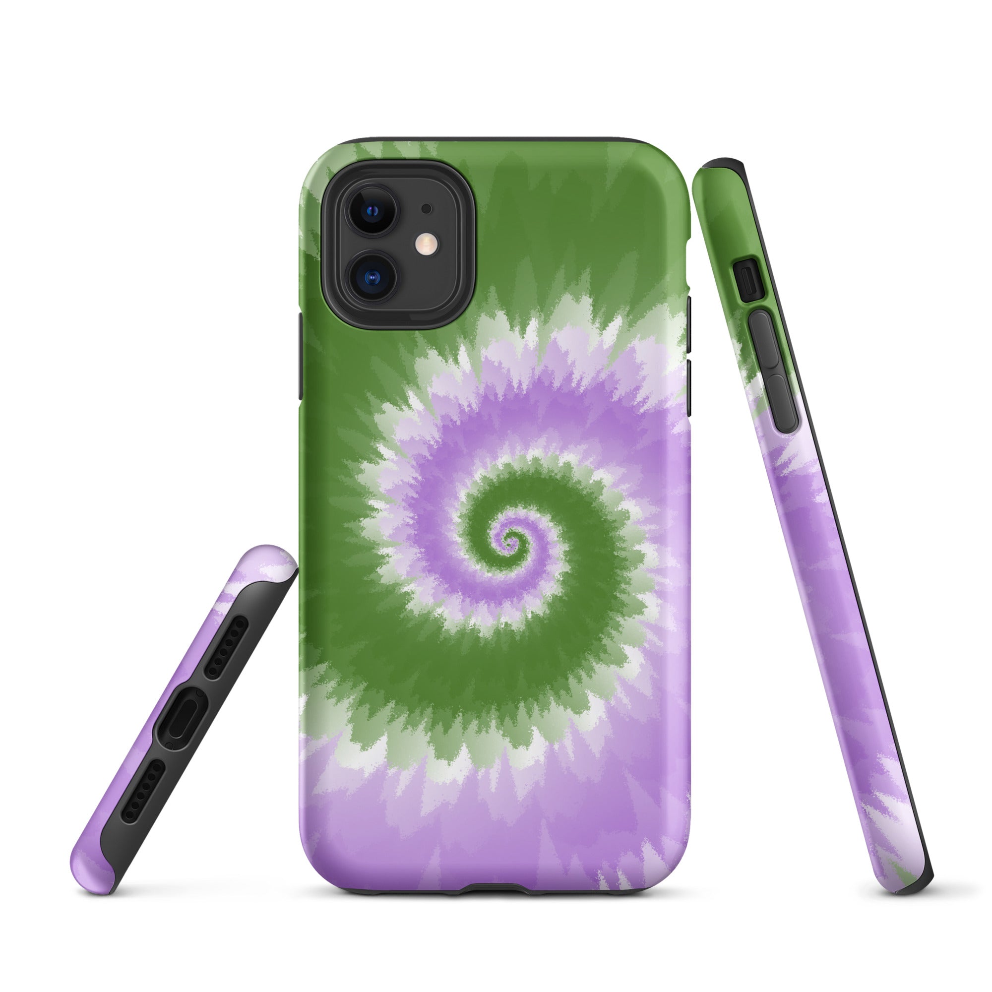 Tough Case for iPhone®-Tie Dye Spiral - Genderqueer