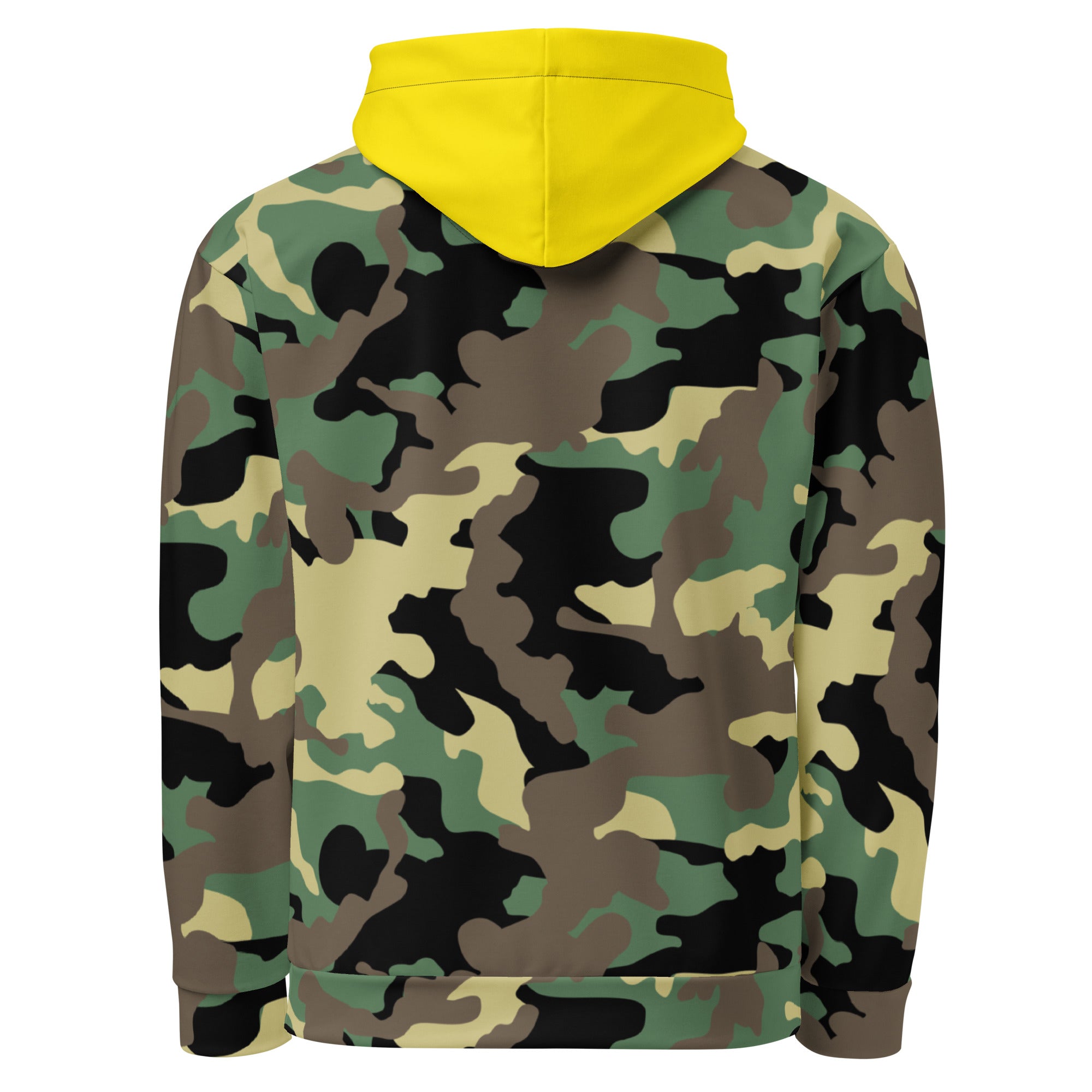Unisex Hoodie-Jungle Camo with Highvisibility Yellow Hood