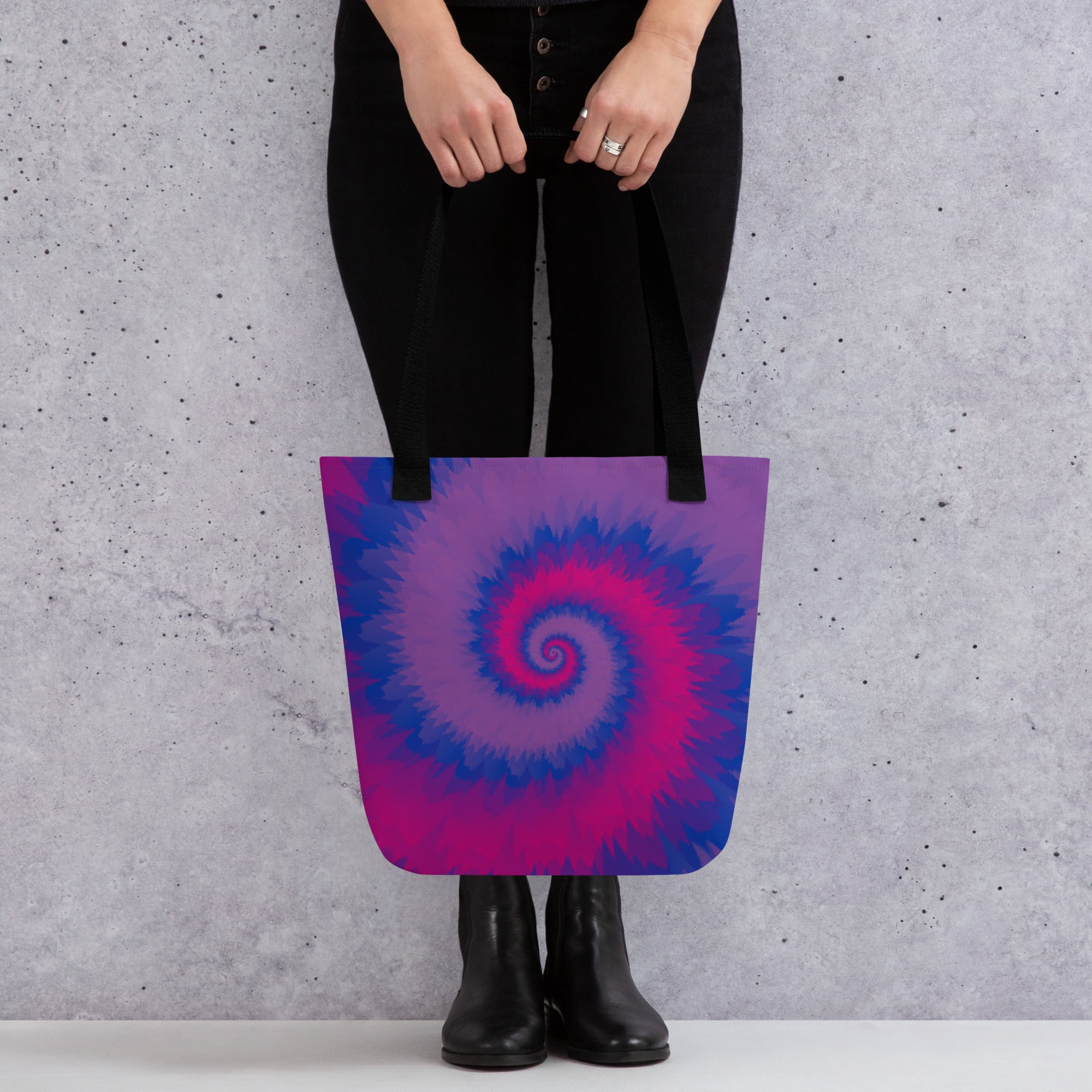 Tote bag-Tie Dye Spiral - Bisexual