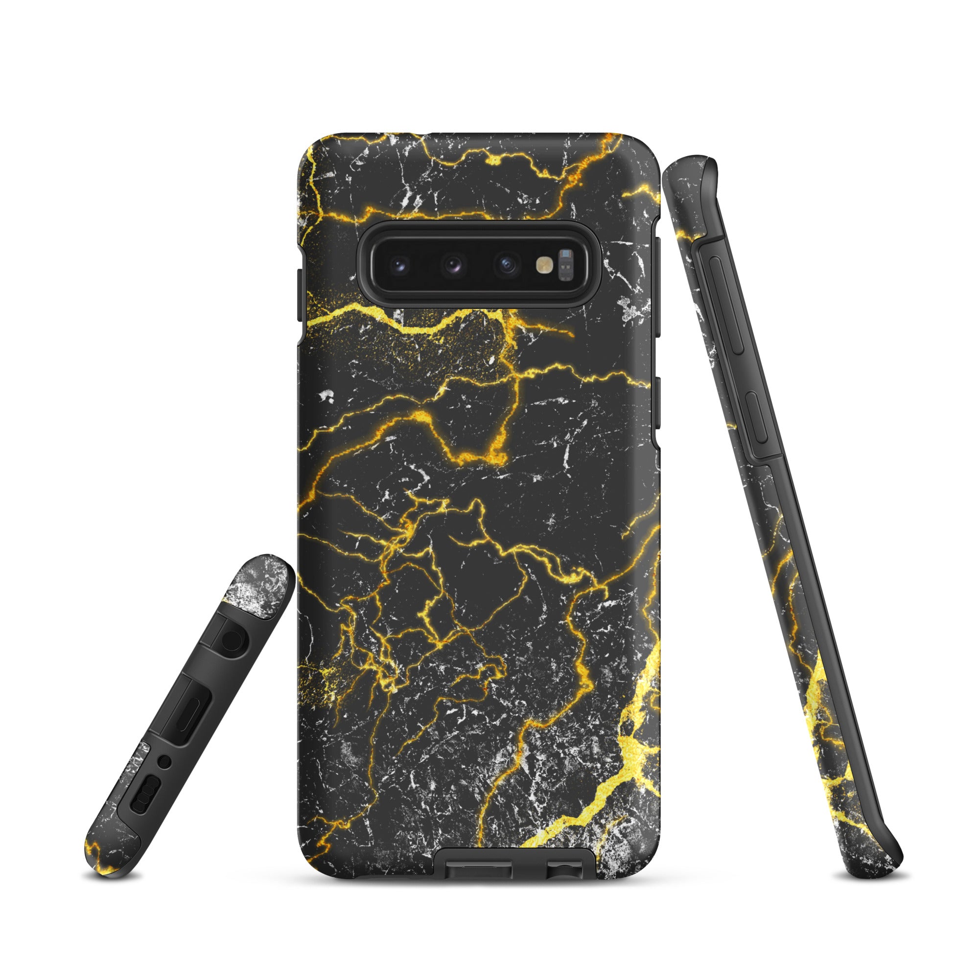 Tough case for Samsung®- Marble Black and Gold