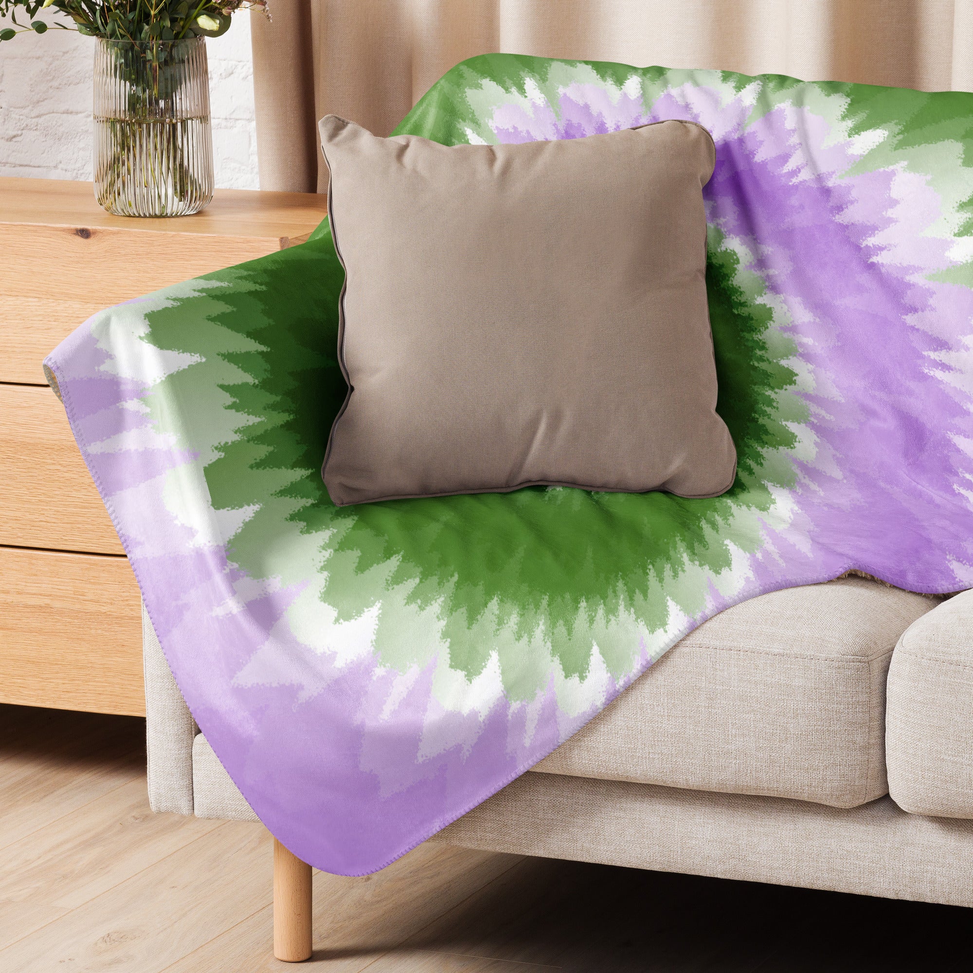 Sherpa blanket- Tie Dye Spiral-Genderqueer