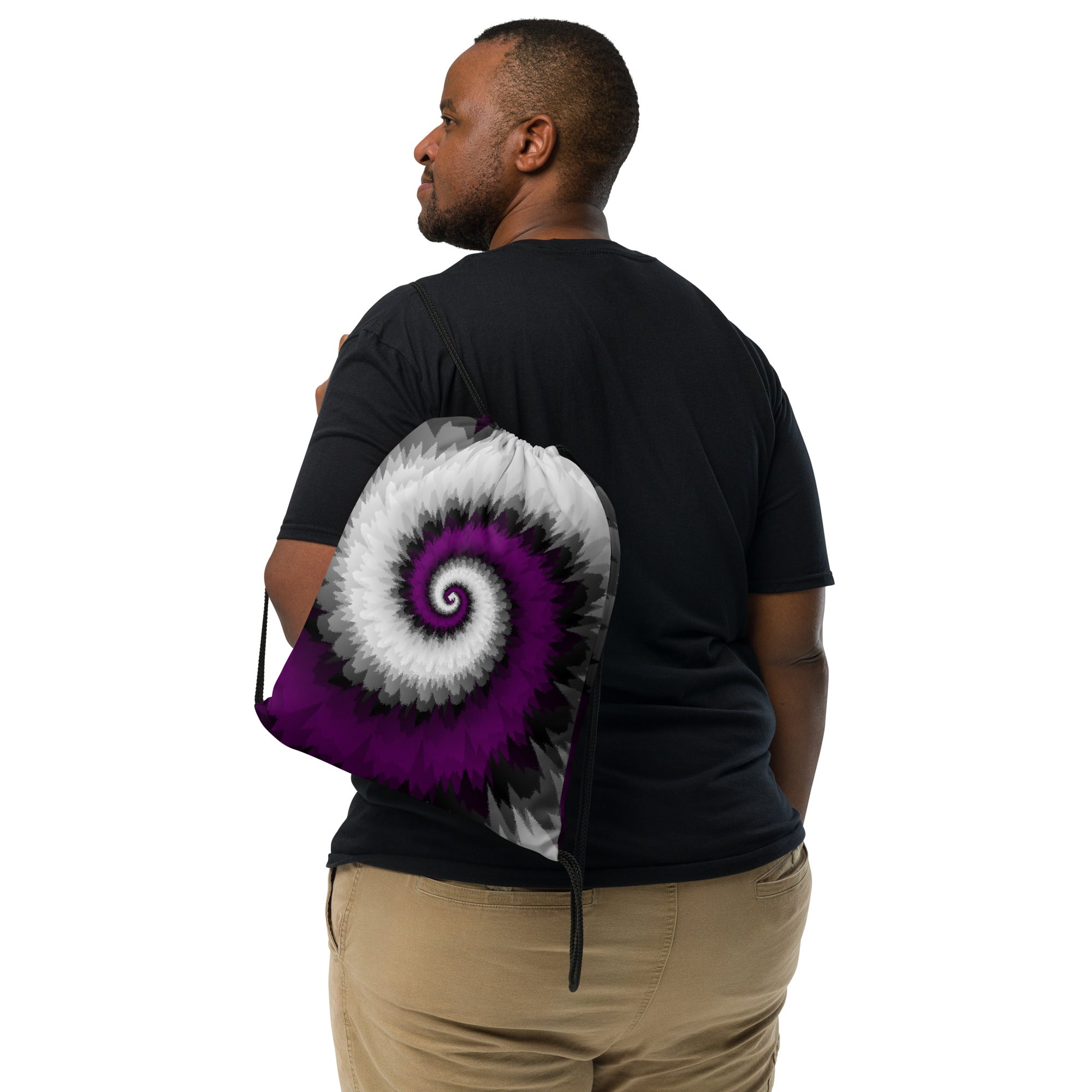 Drawstring Bag-Tie Dye Spiral-Asexual