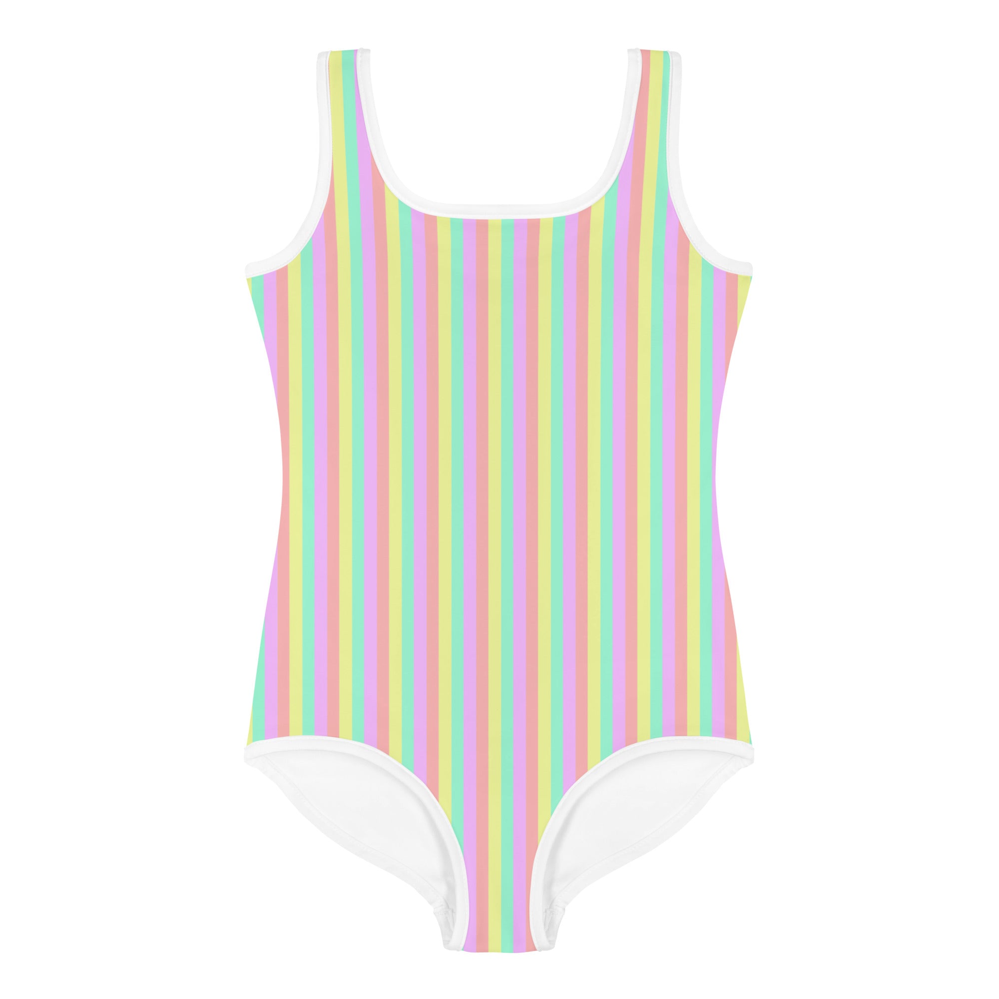 Colorful Striped Kids Swimsuit XII
