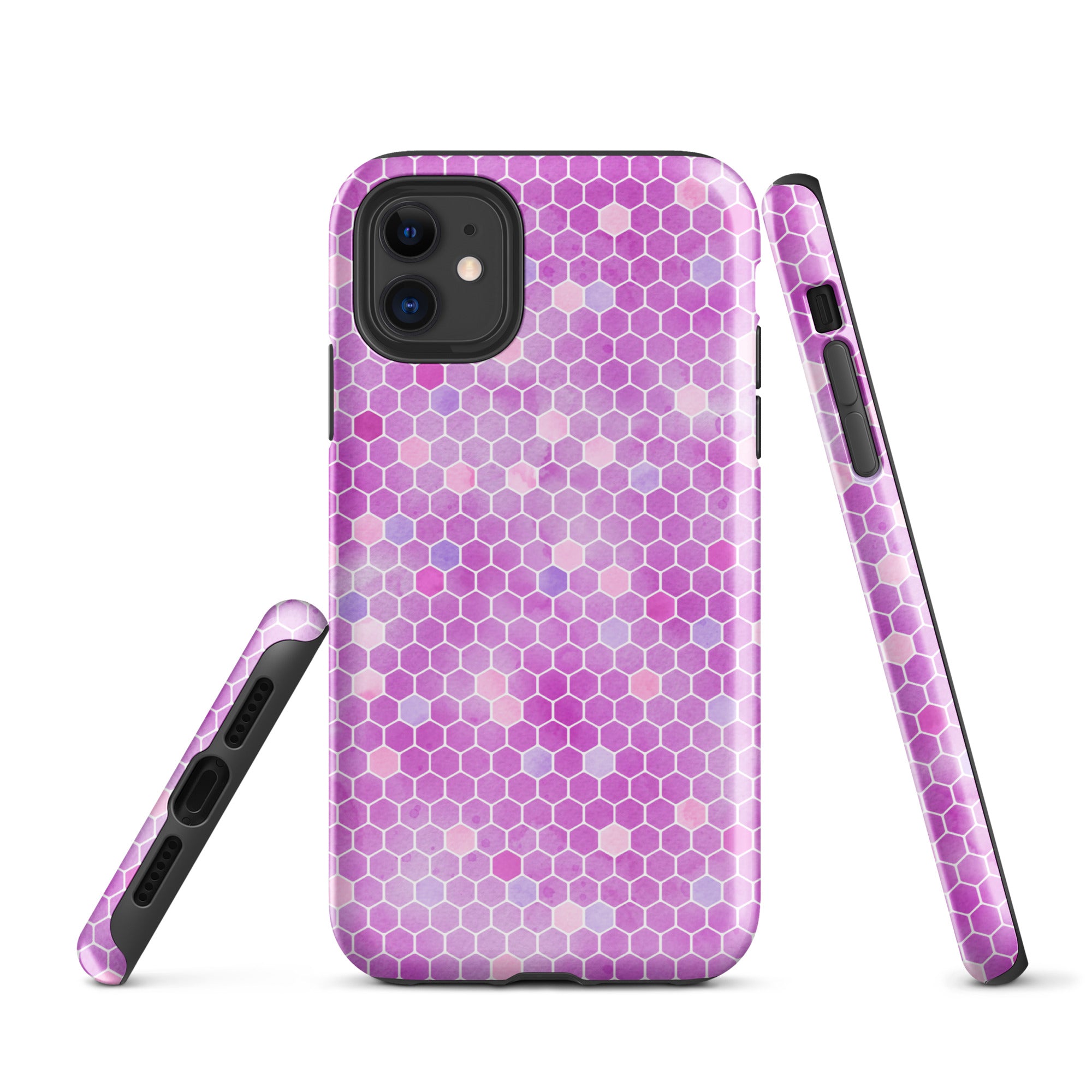 Tough Case for iPhone®- Honeycomb Pink