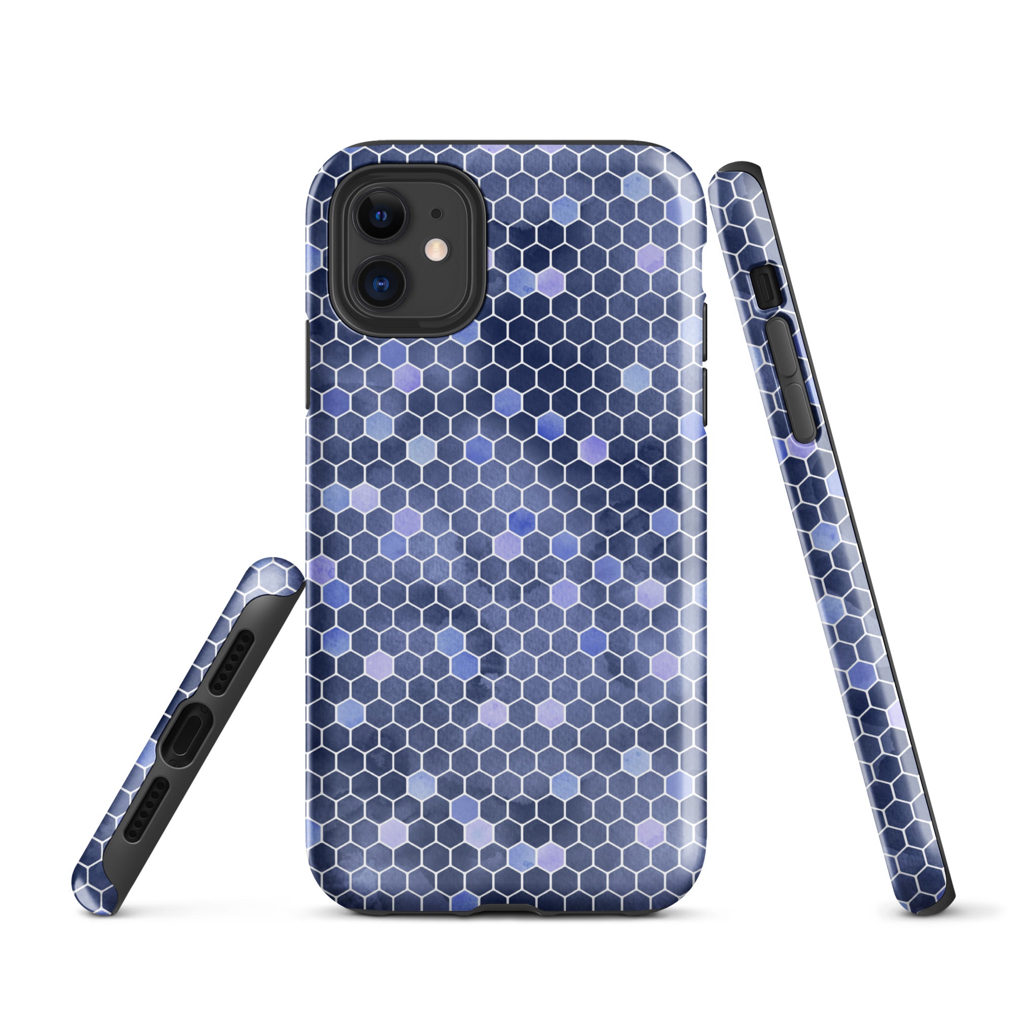 Tough Case for iPhone®- Honeycomb Blue