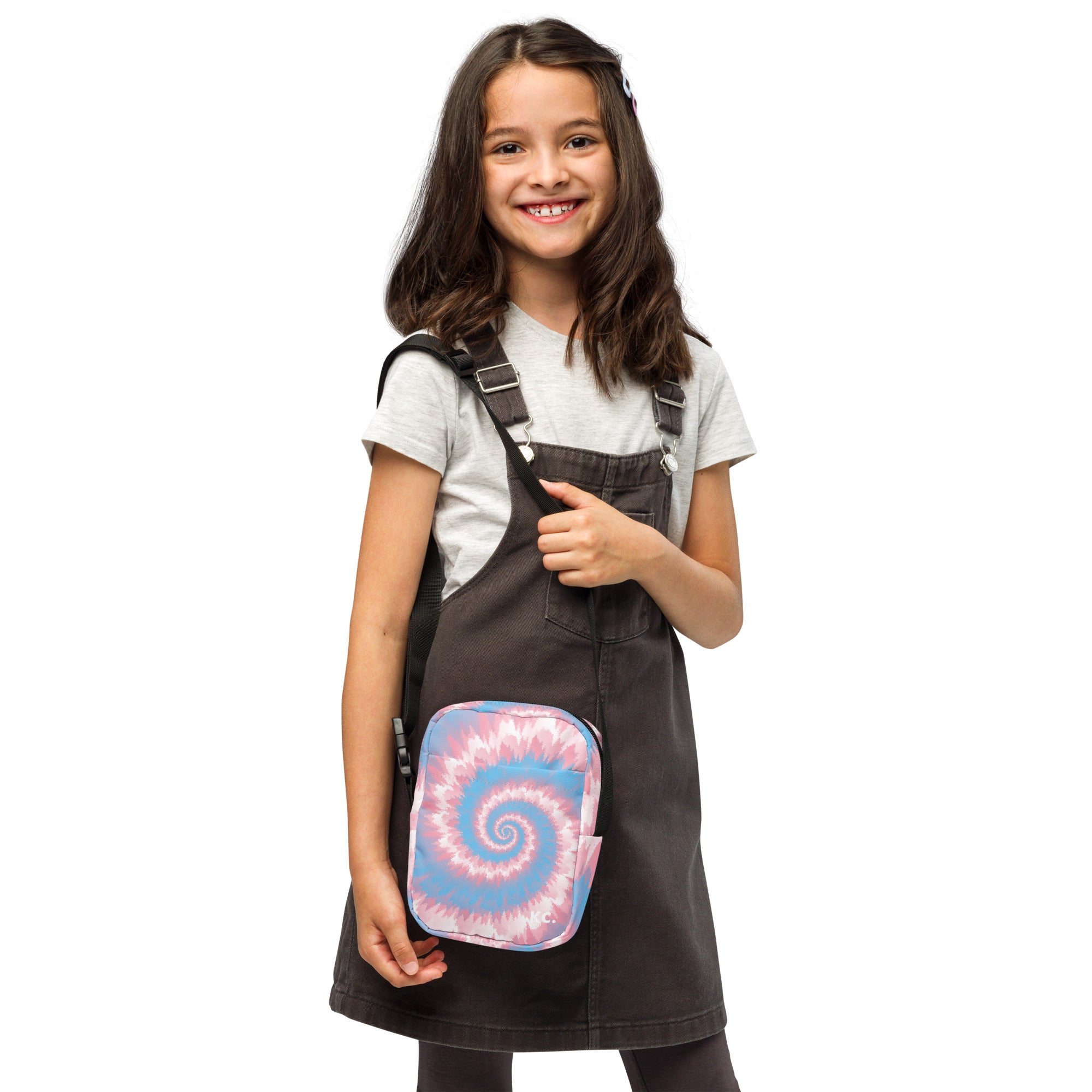 Utility crossbody bag-Tie Dye Spiral - Transgender