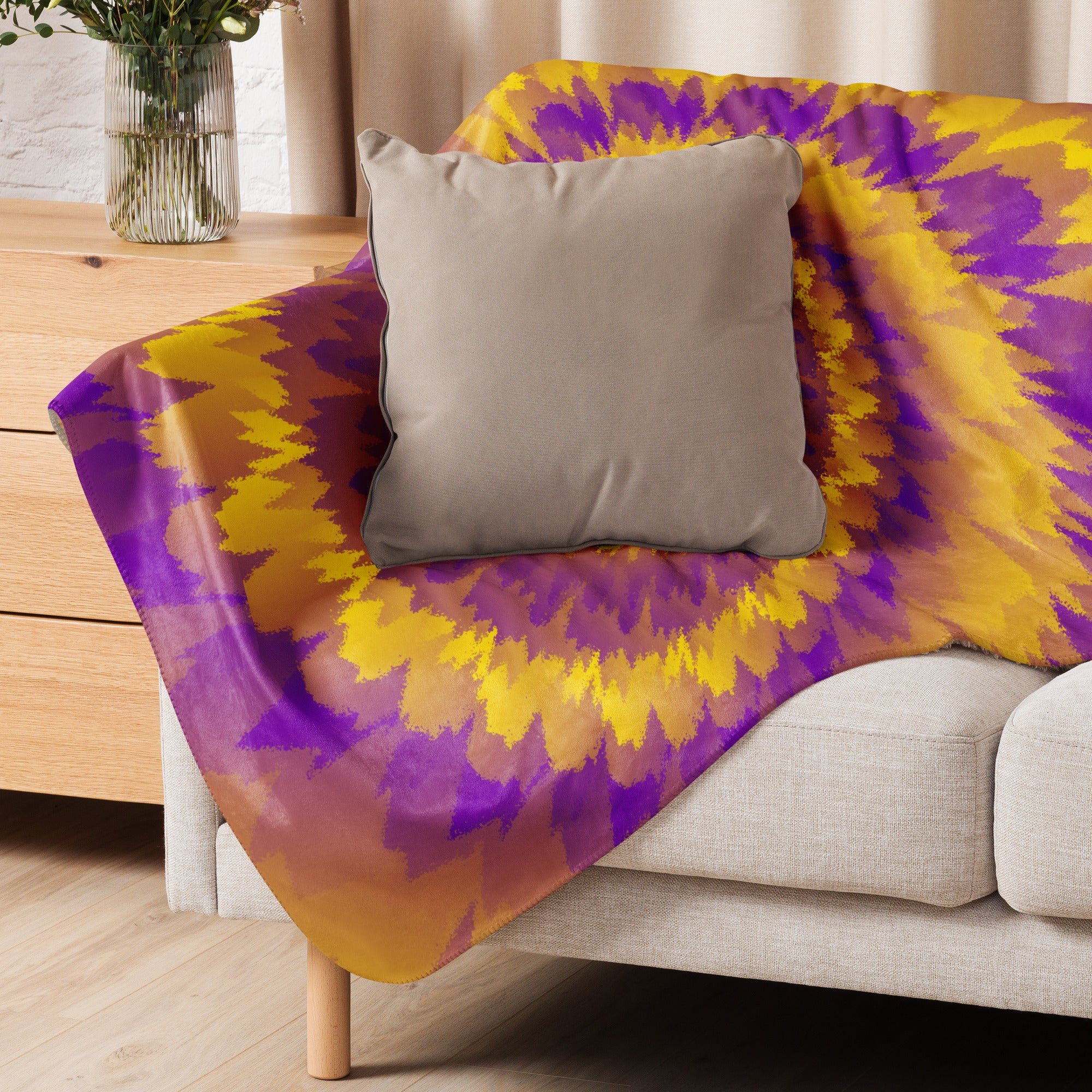 Sherpa blanket- Tie Dye Spiral-Intersex