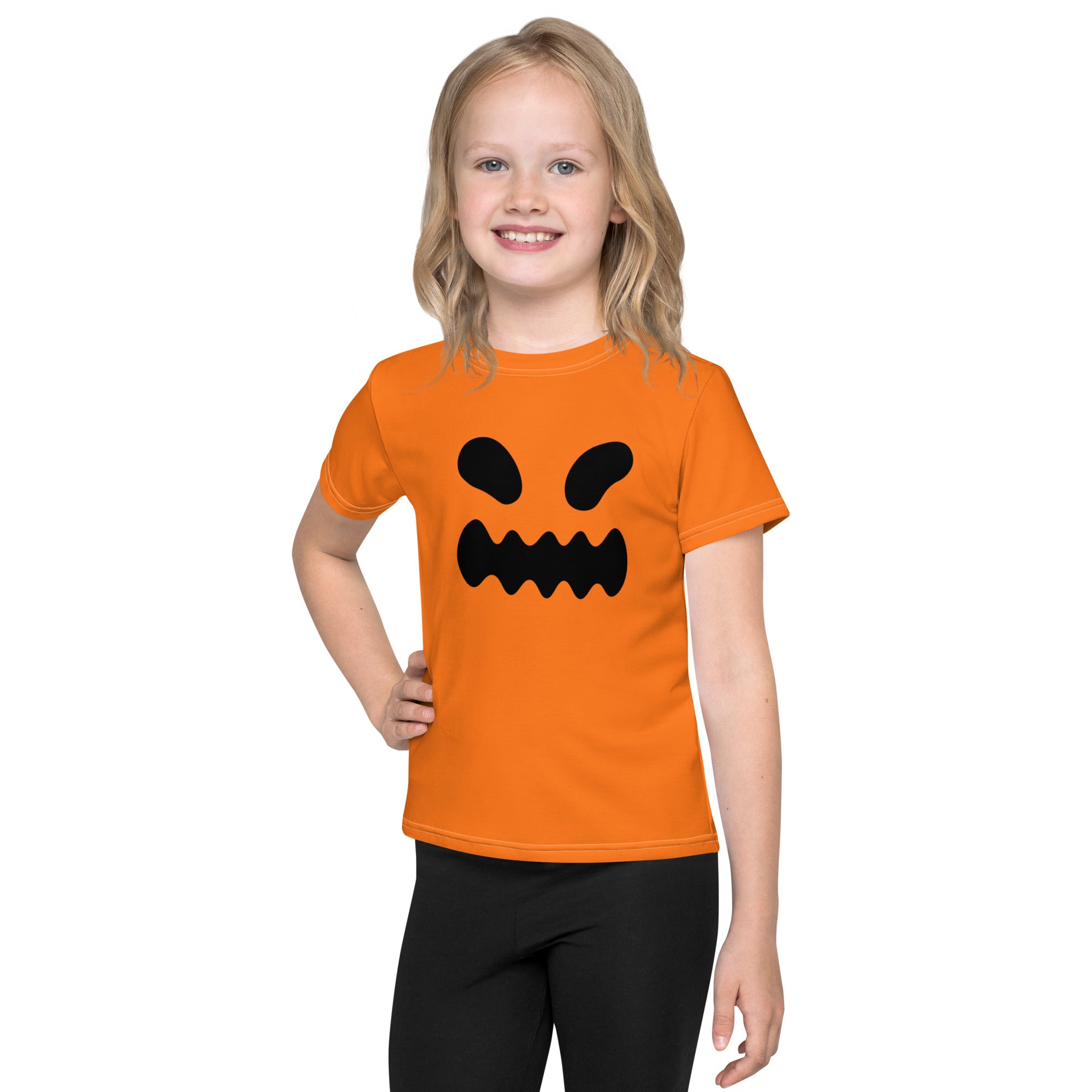 Kids crew neck t-shirt-Spooky smile II