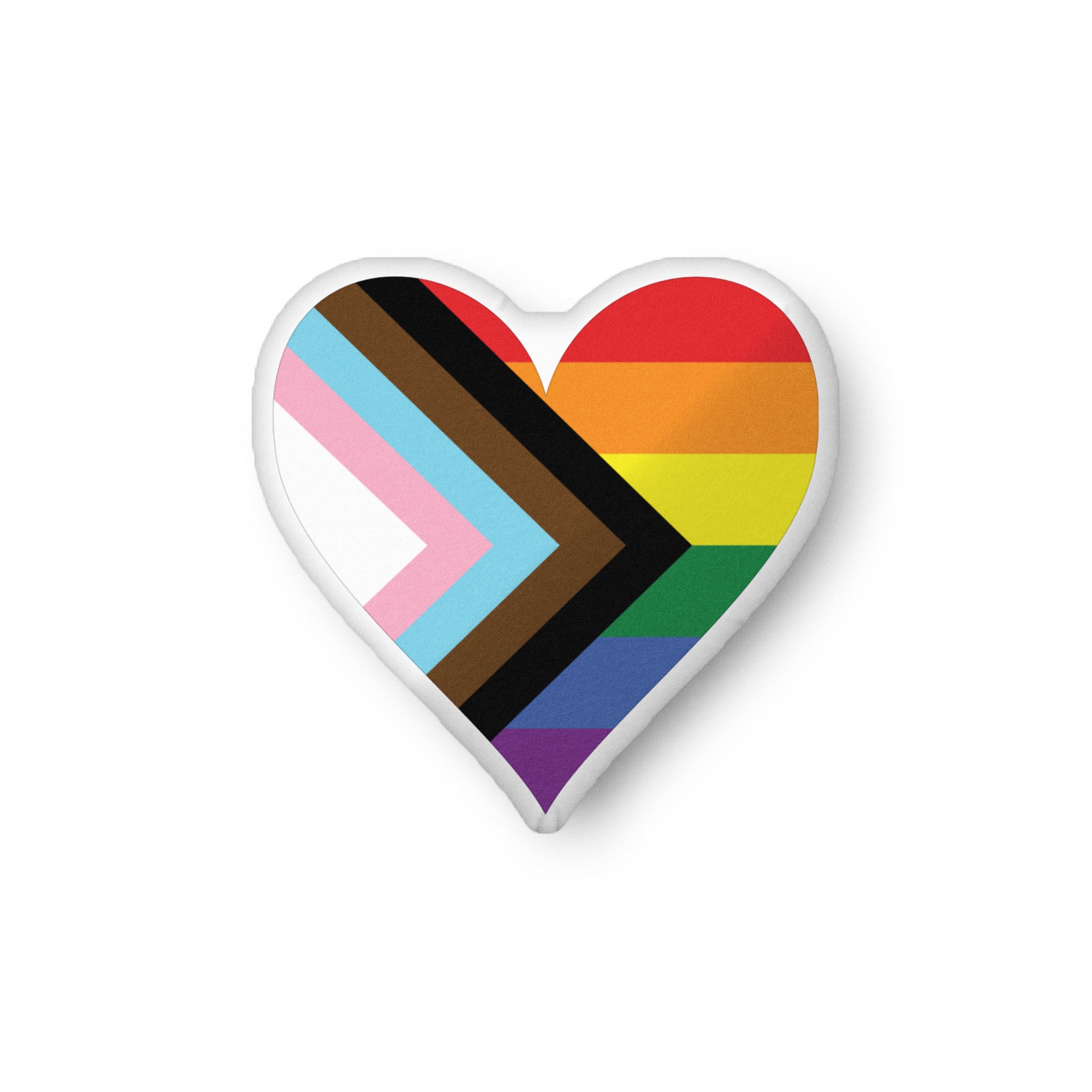 Custom-shaped pillow-Progress Pride Heart