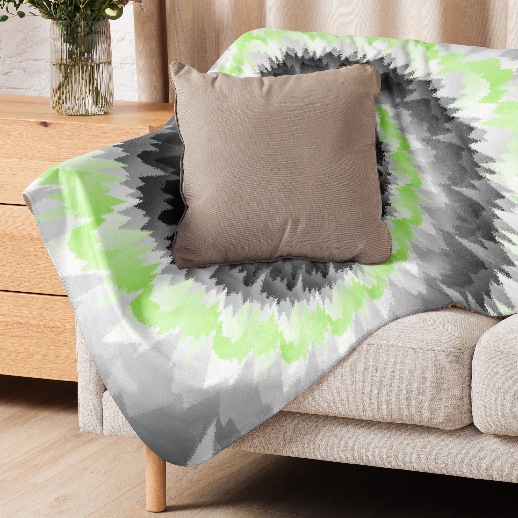 Sherpa blanket- Tie Dye Spiral-Agender