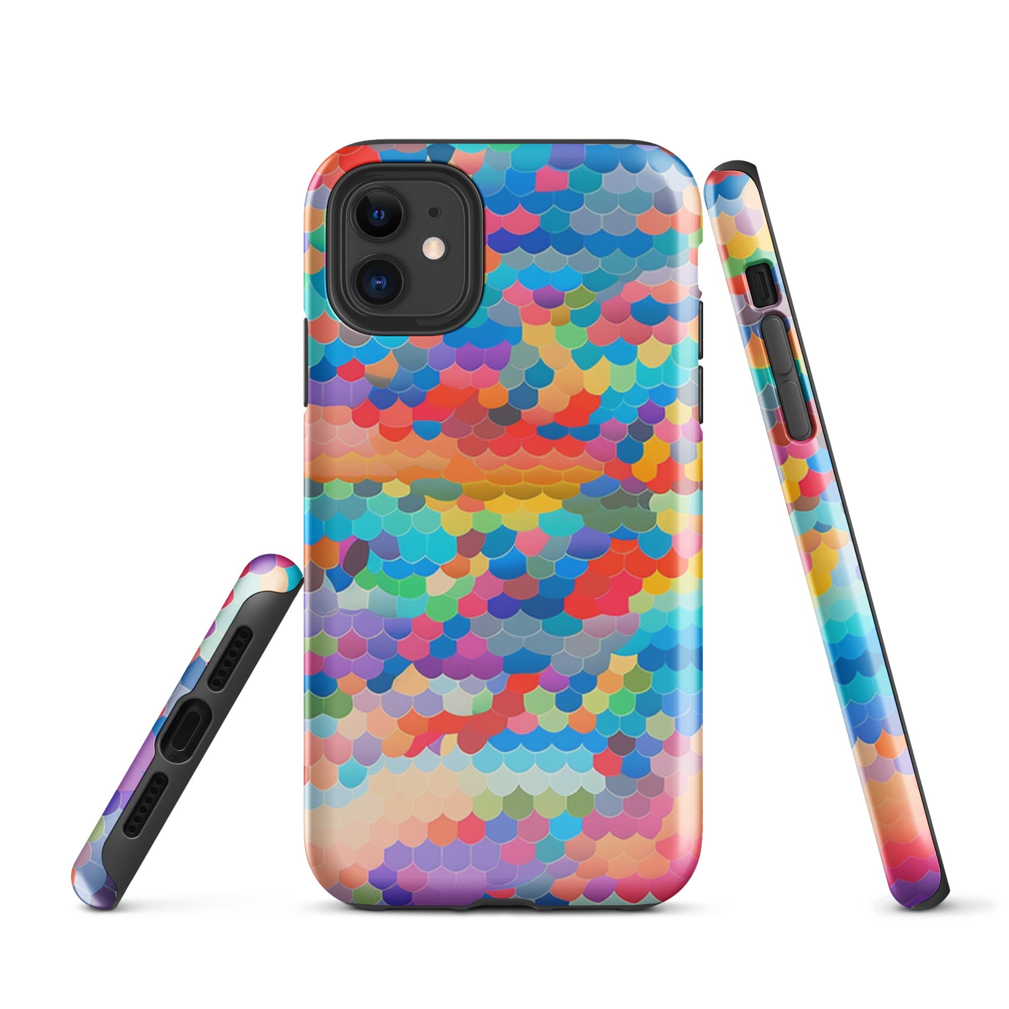 Tough Case for iPhone®- Rainbow Cloud Pattern III