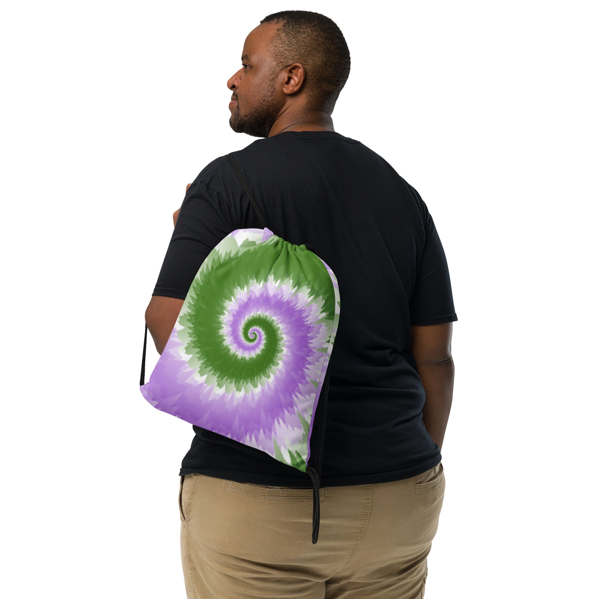 Drawstring Bag-Tie Dye Spiral-Genderqueer