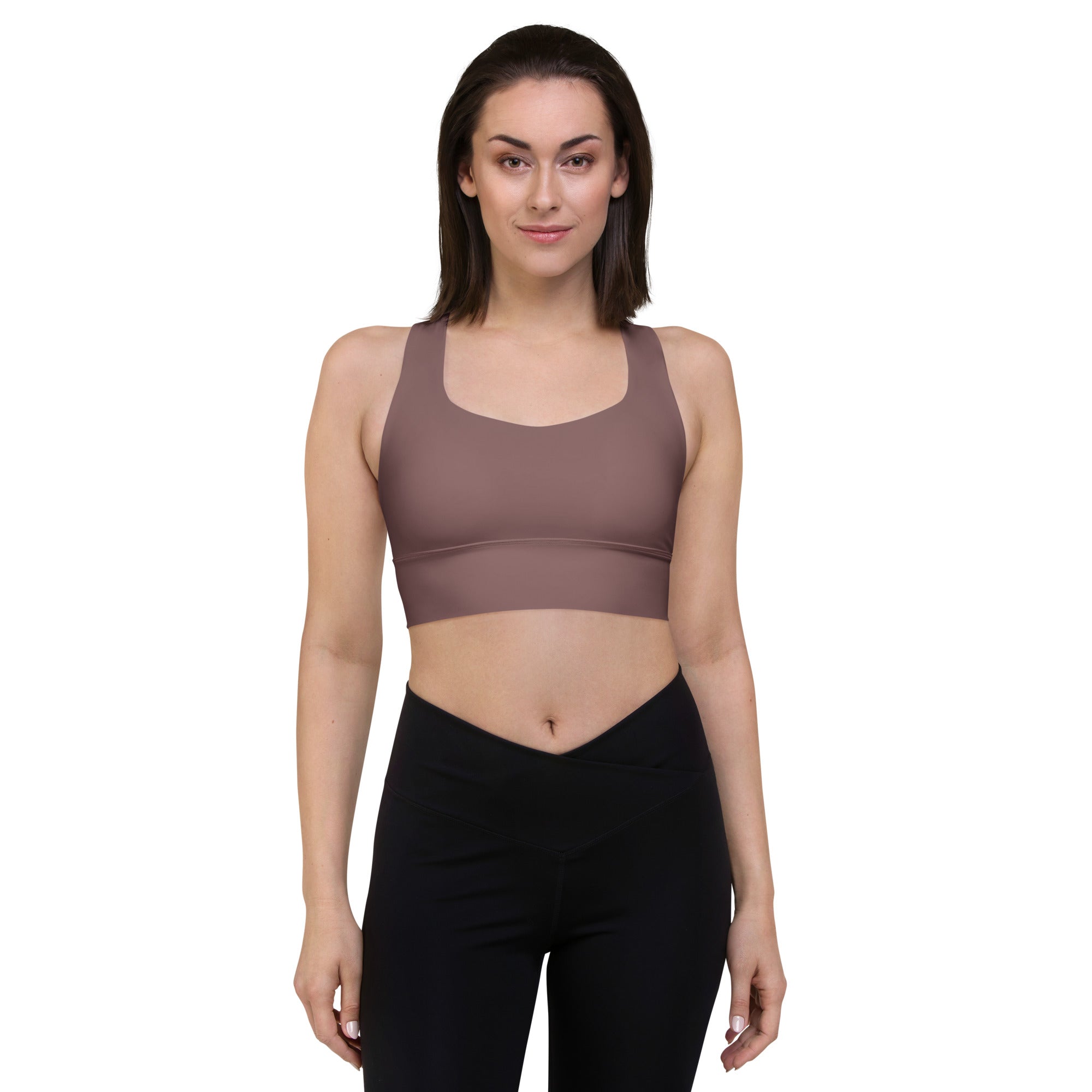 Longline sports bra- Light Wood