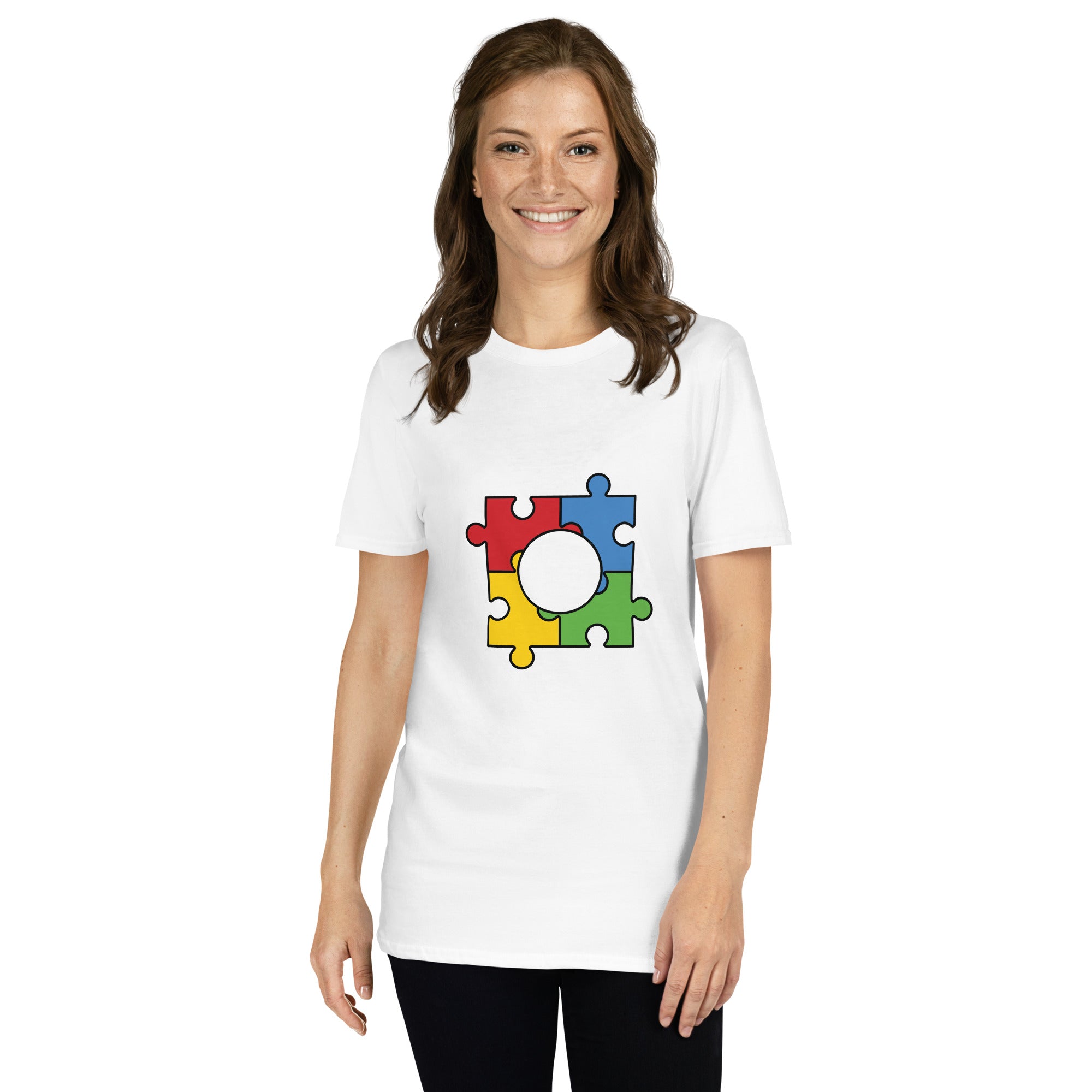 Short-Sleeve Unisex T-Shirt- Autism Puzzle
