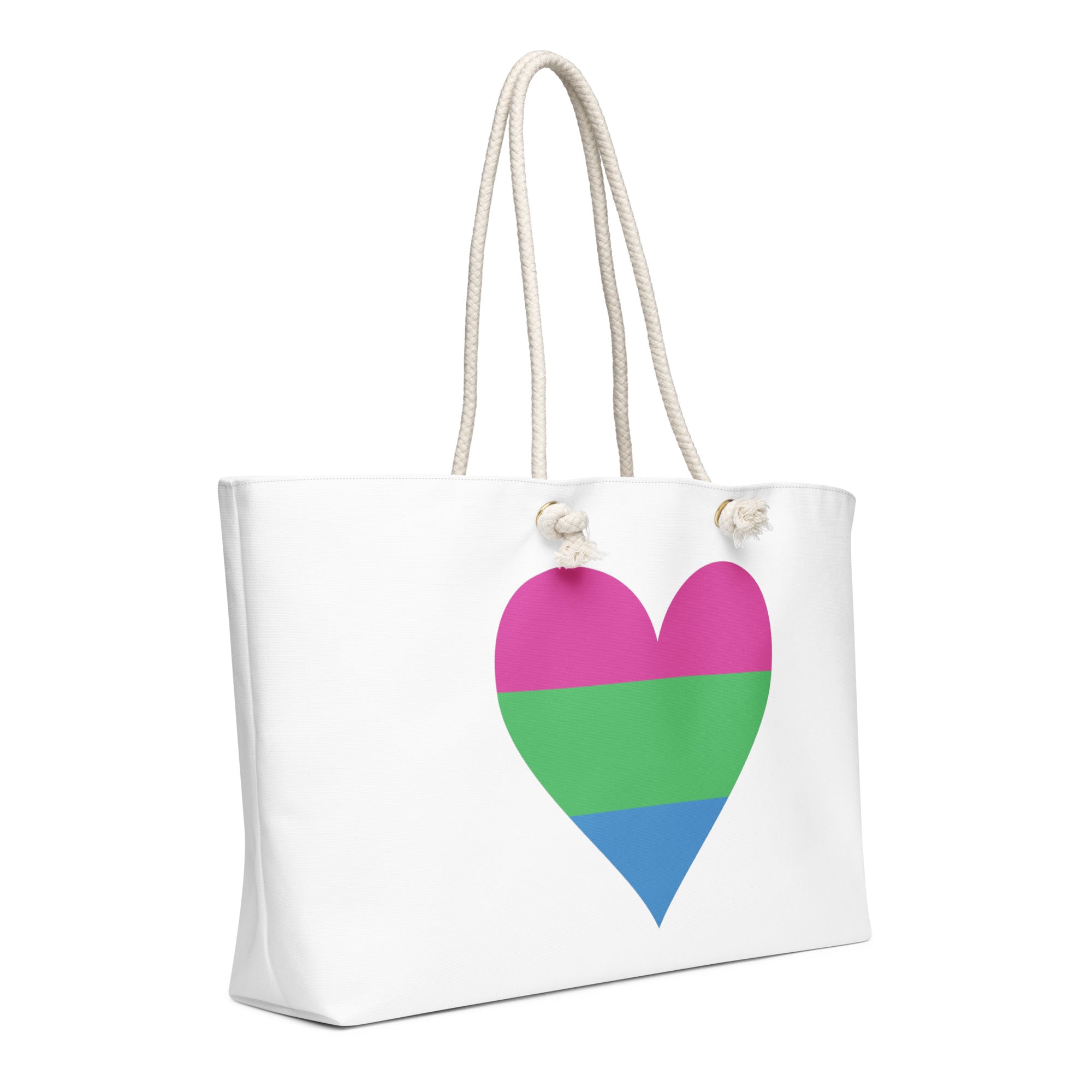 Oversized weekender bag-Polysexual Heart