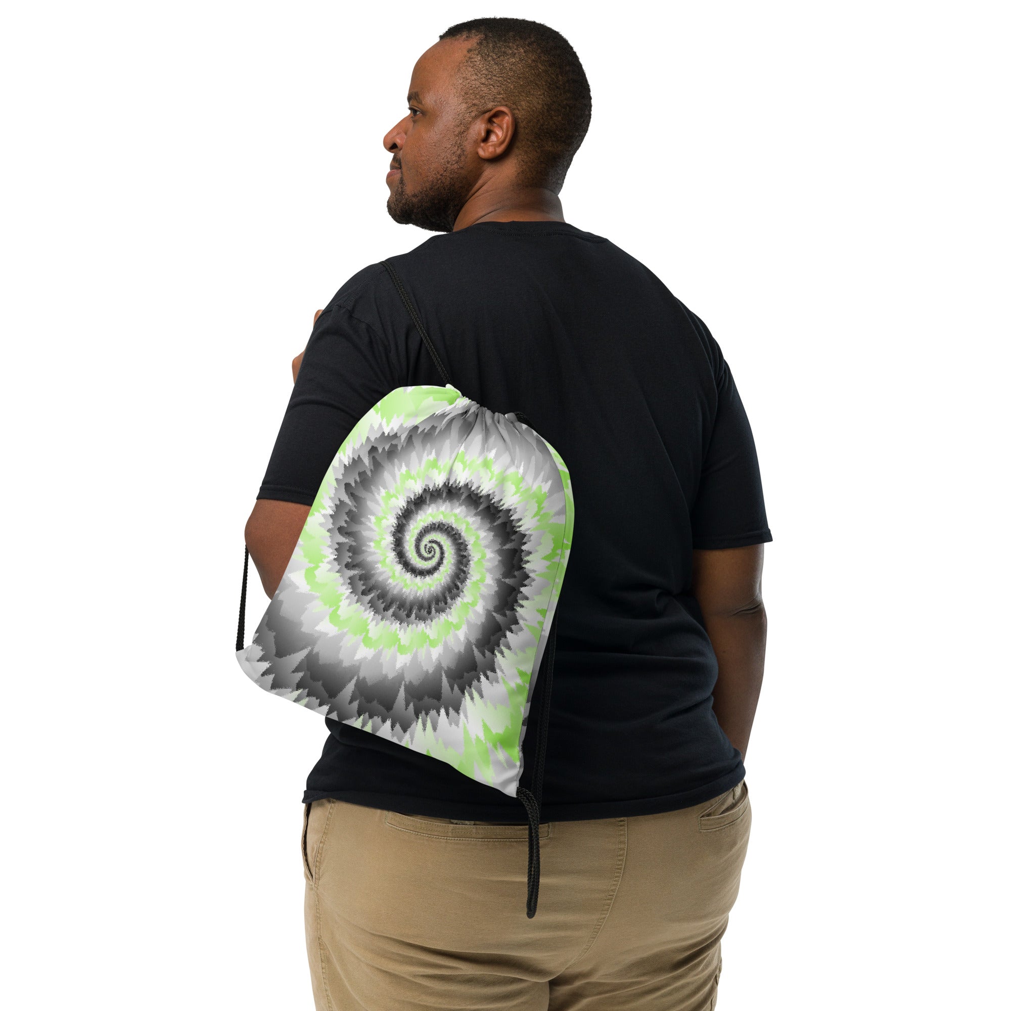 Drawstring Bag-Tie Dye Spiral-Agender