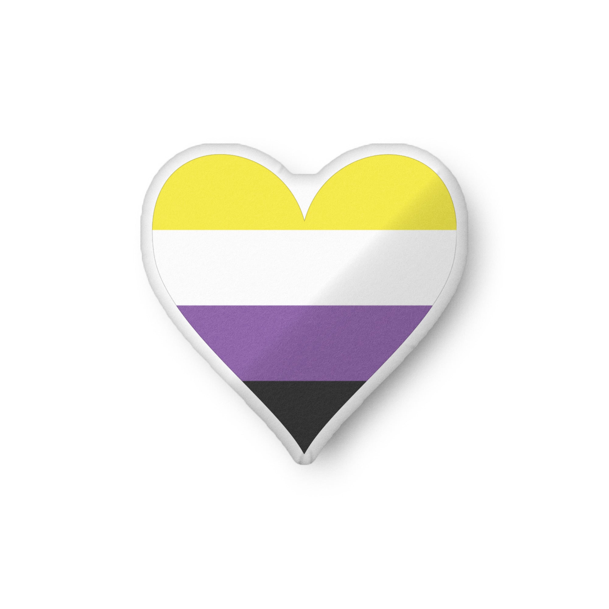 Custom-shaped pillow-Nonbinary Heart