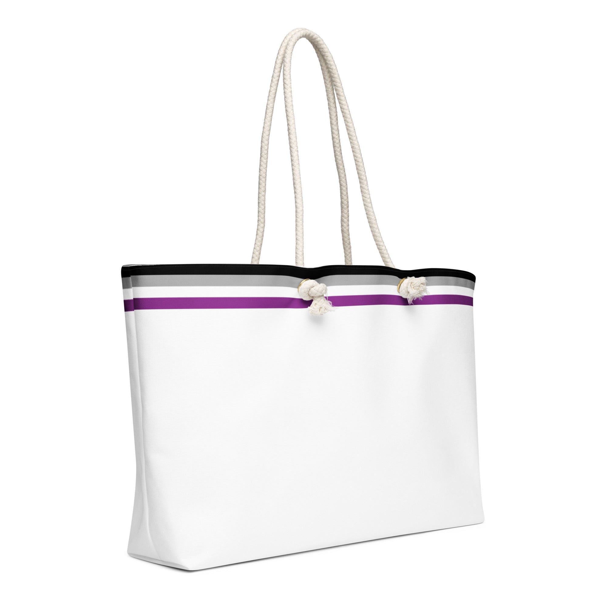 Oversized weekender bag-Asexual Flag Stripe