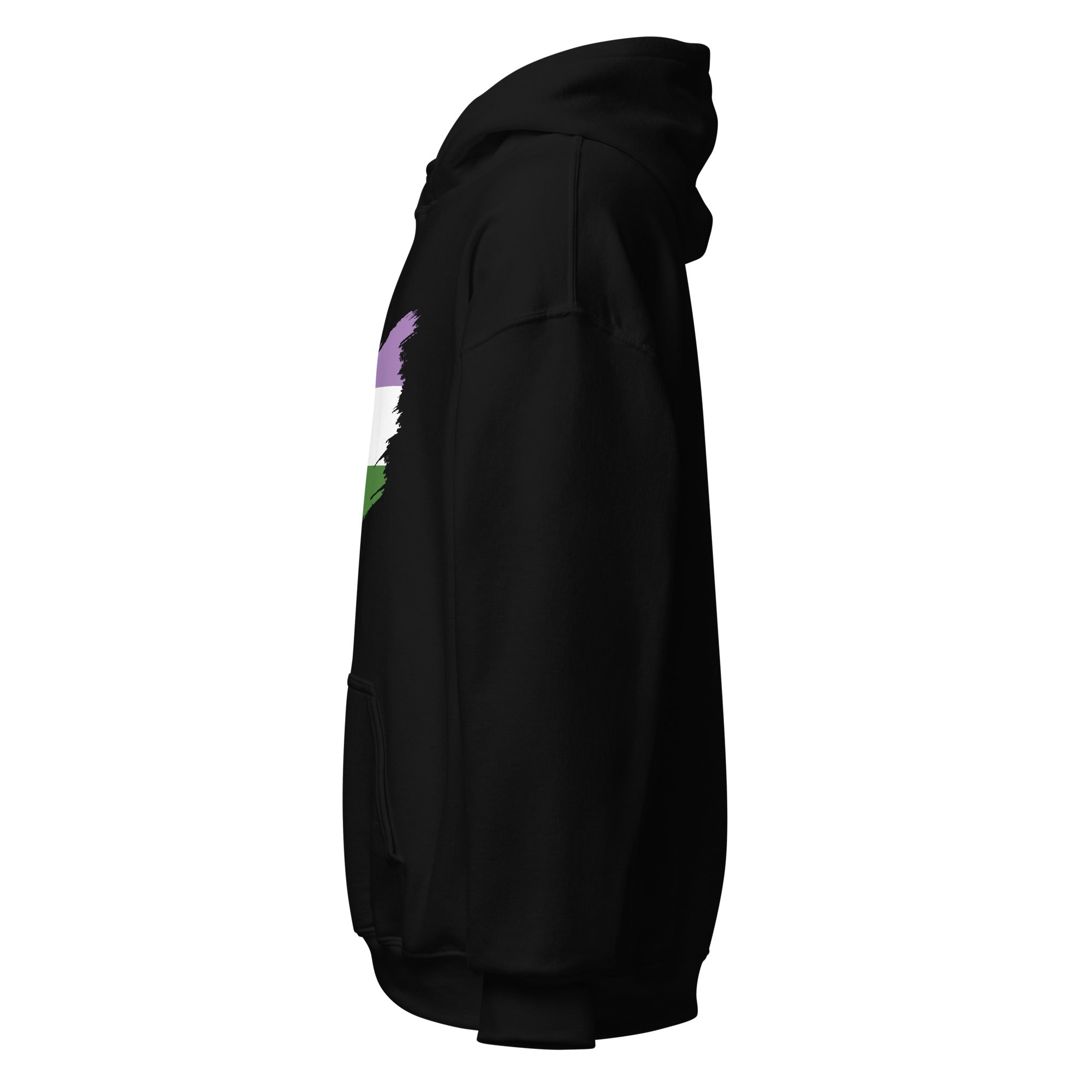 Unisex Hoodie-Genderqueer Grunge Flag