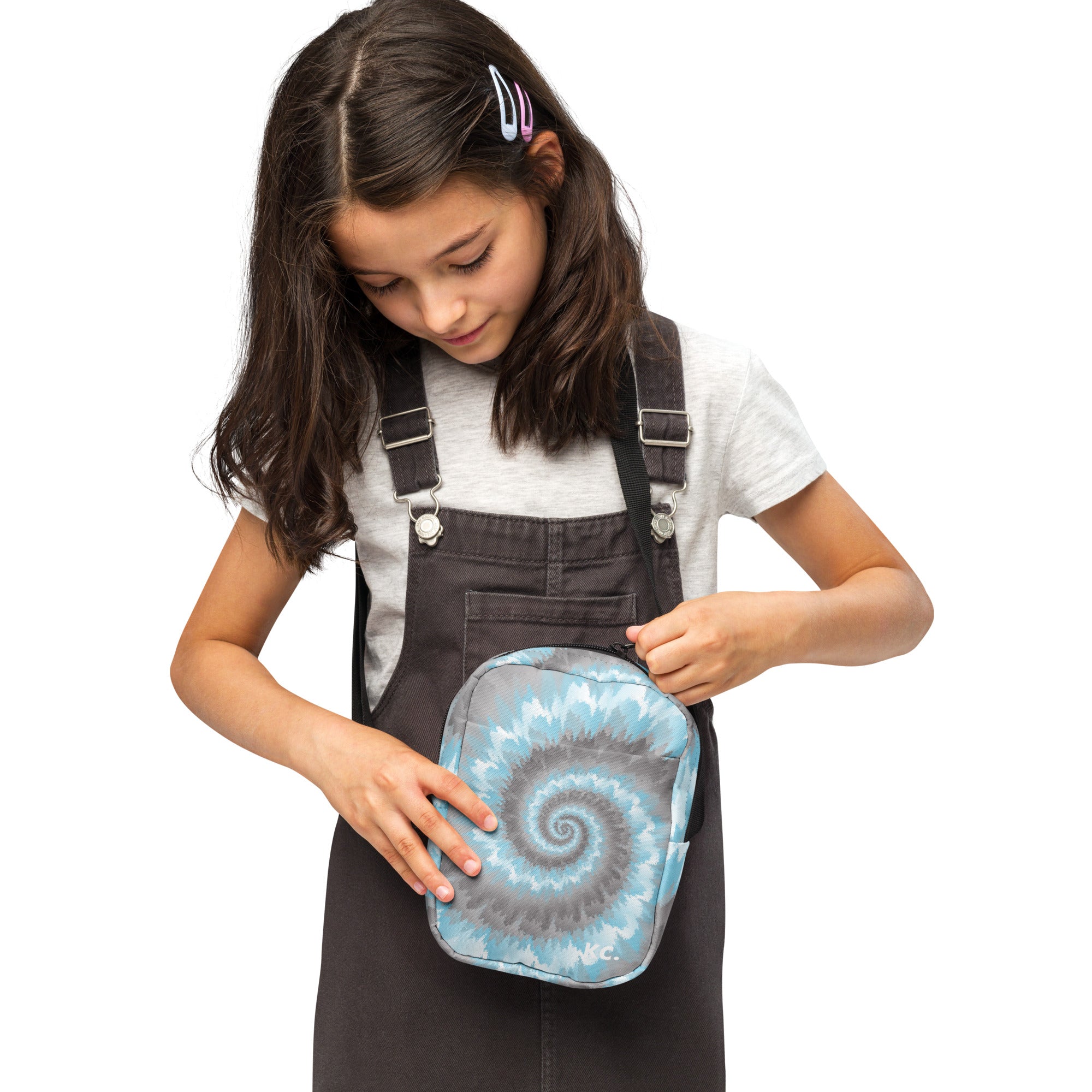Utility crossbody bag-Tie Dye Spiral - Demiboy