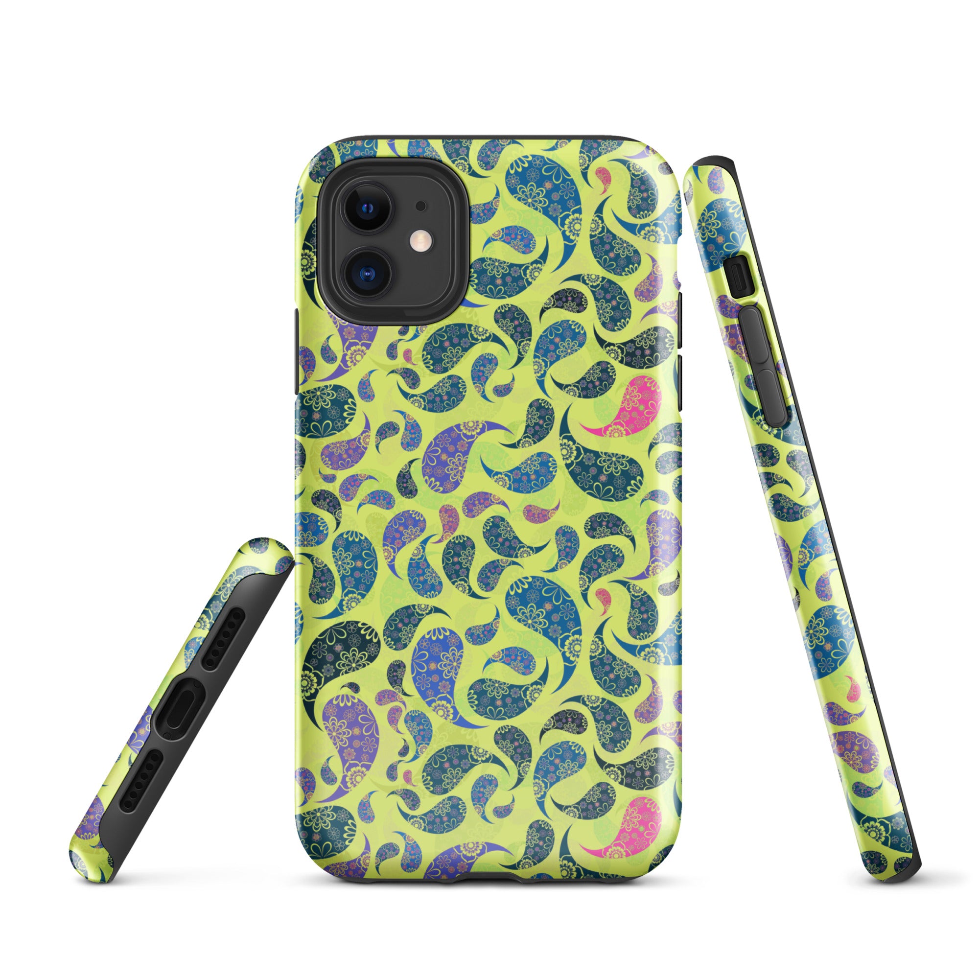 Tough Case for iPhone®- Paisley Yellow