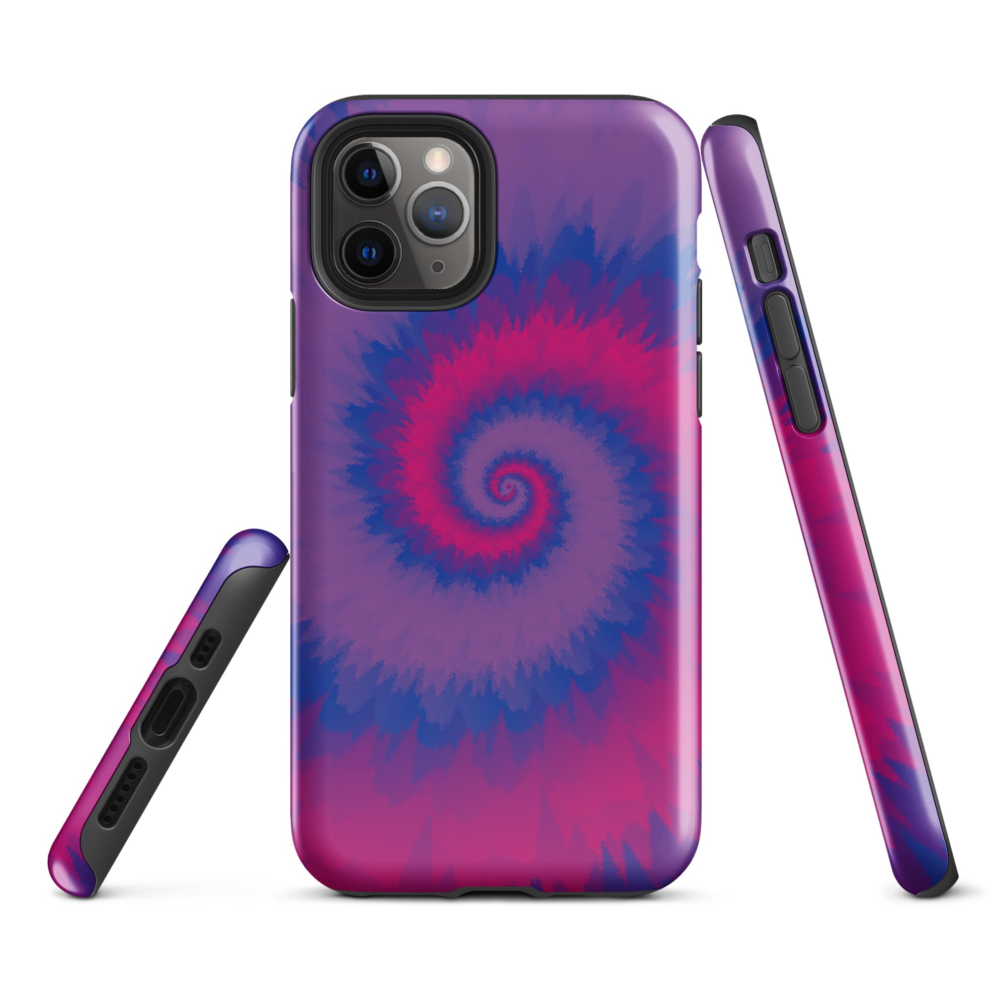 Tough Case for iPhone®-Tie Dye Spiral - Bisexual