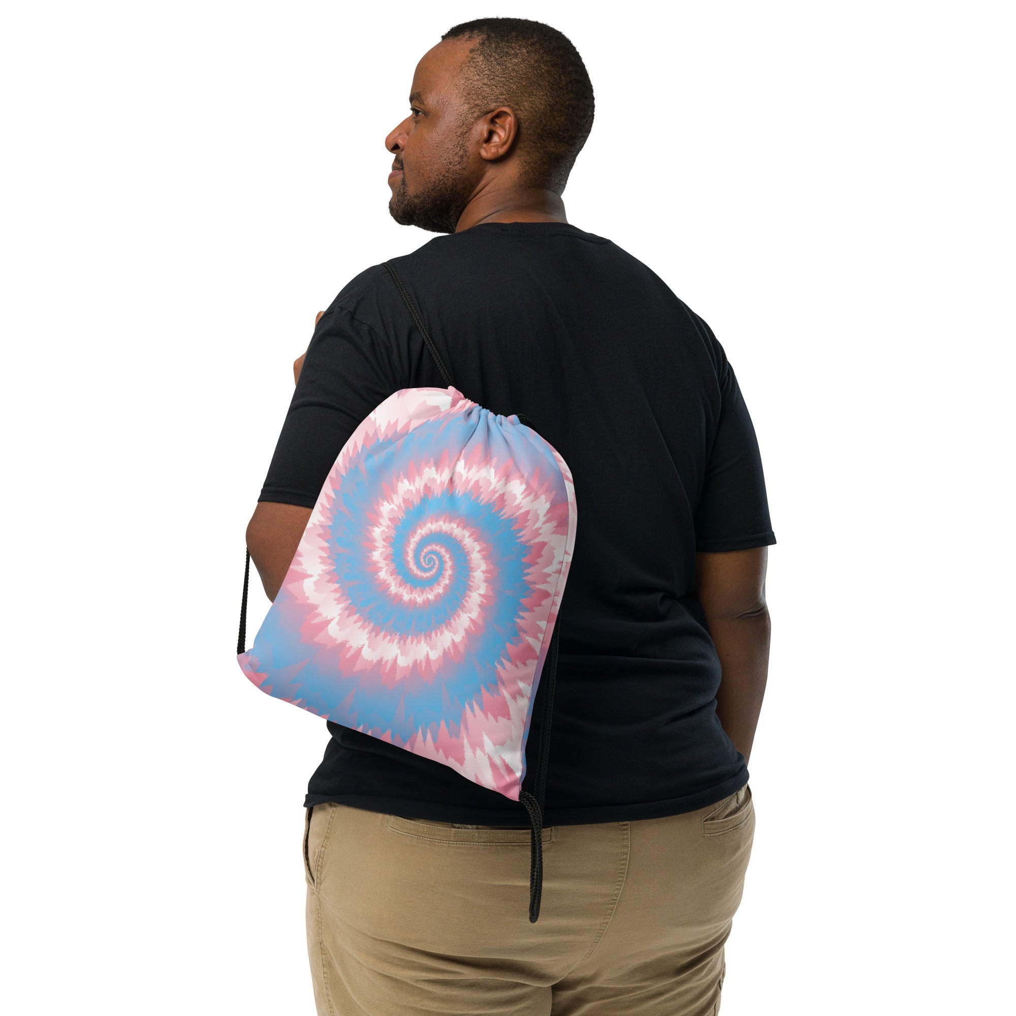 Drawstring Bag-Tie Dye Spiral-Transgender